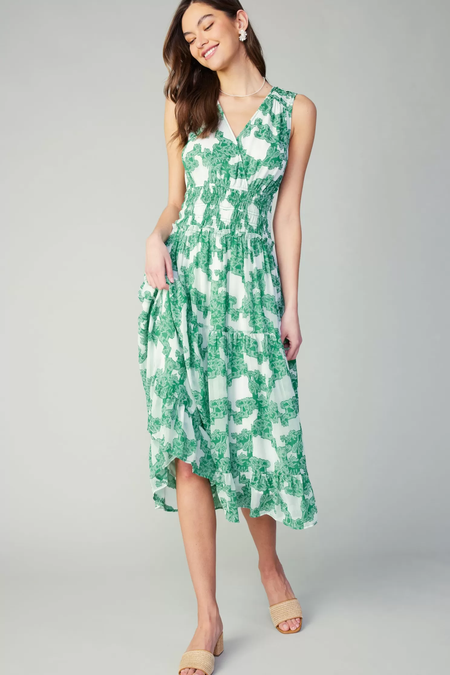 Outlet Abstract Motif Midi Dress Midi Dresses