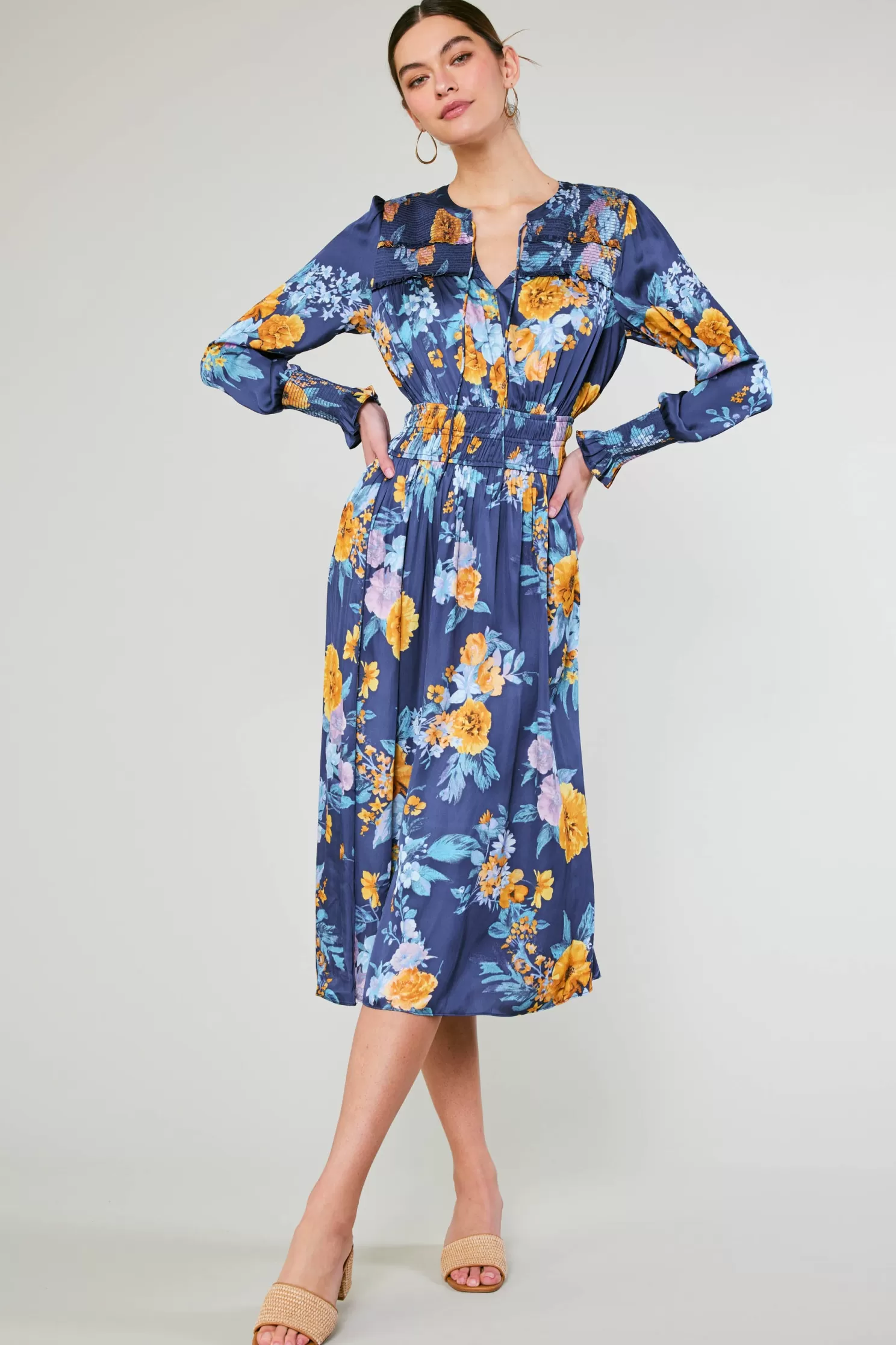 Online Aida Floral Midi Dress Midi Dresses