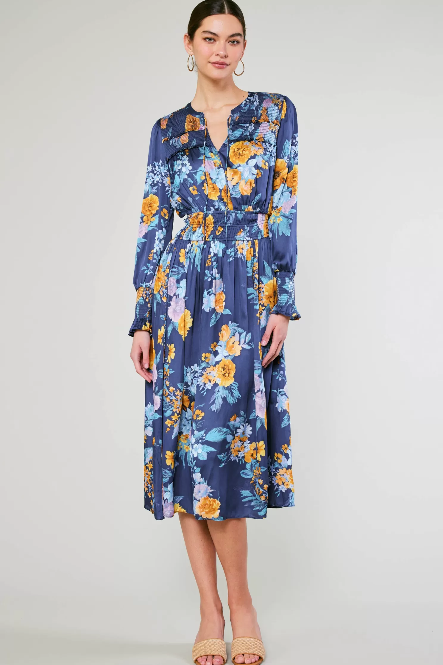 Online Aida Floral Midi Dress Midi Dresses