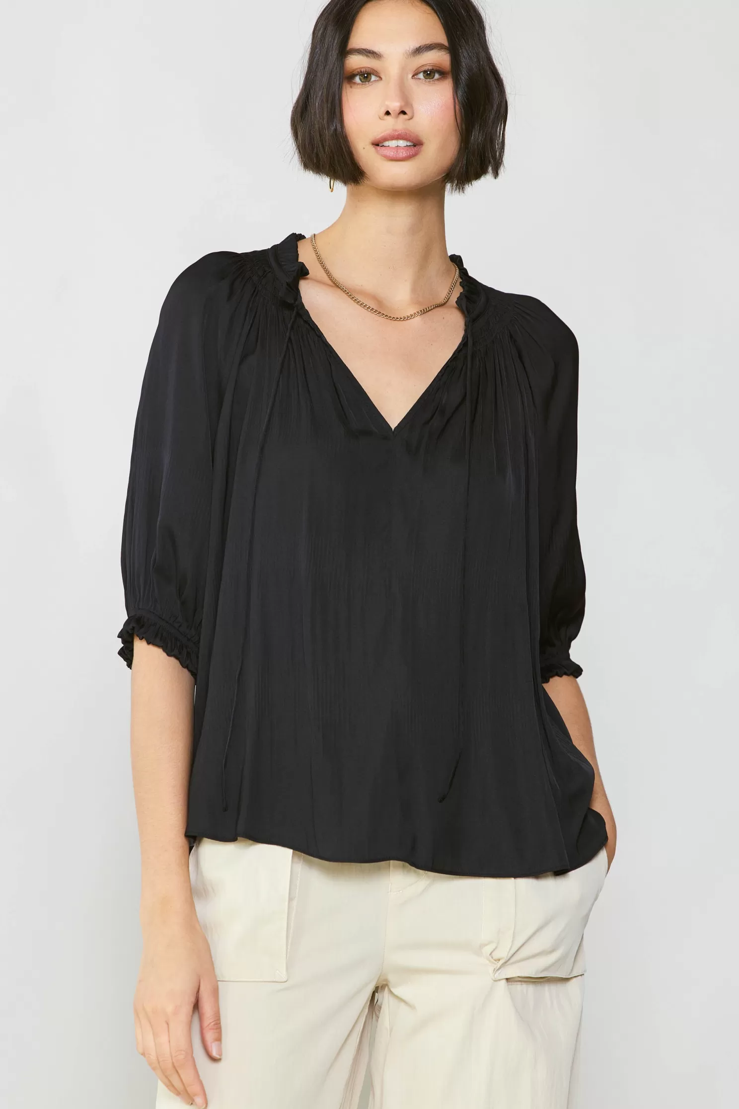 Clearance Angelica Pleated Blouse