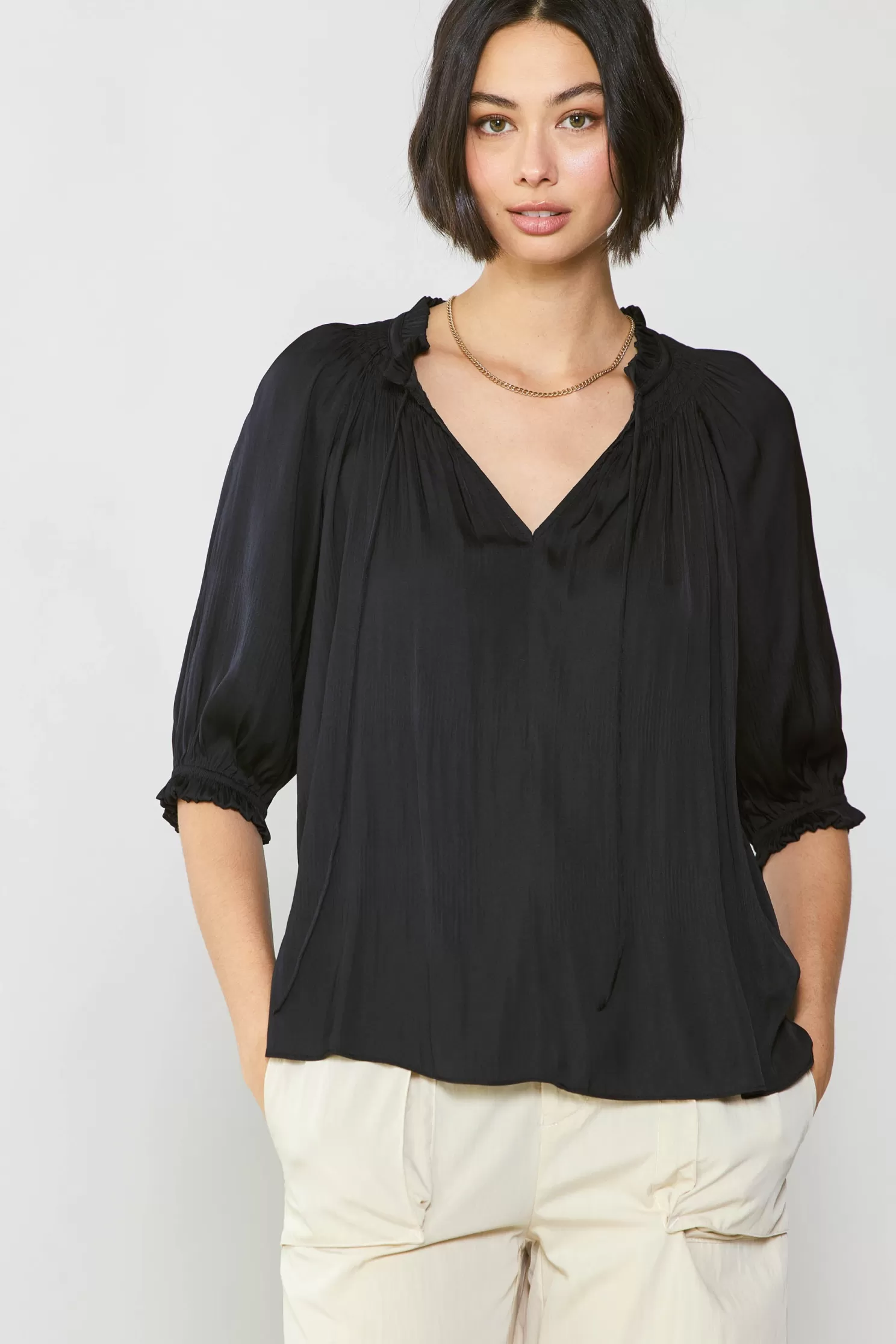 Clearance Angelica Pleated Blouse