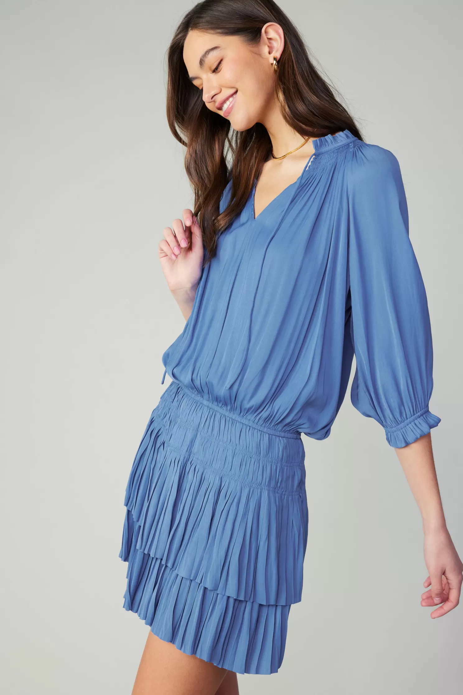 Discount Aurelie Pleated Mini Dress Mini Dresses