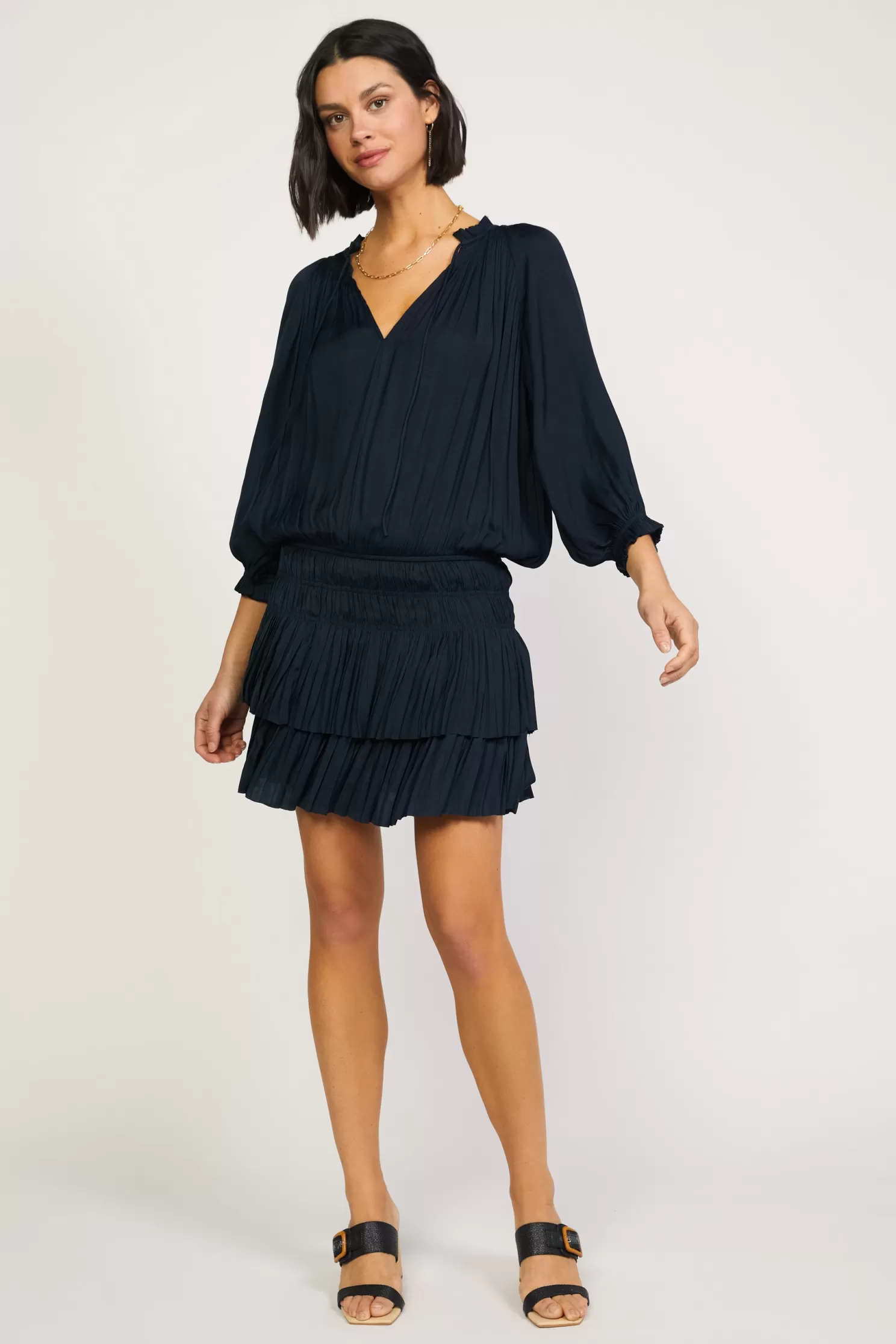 Shop Aurelie Pleated Mini Dress Mini Dresses