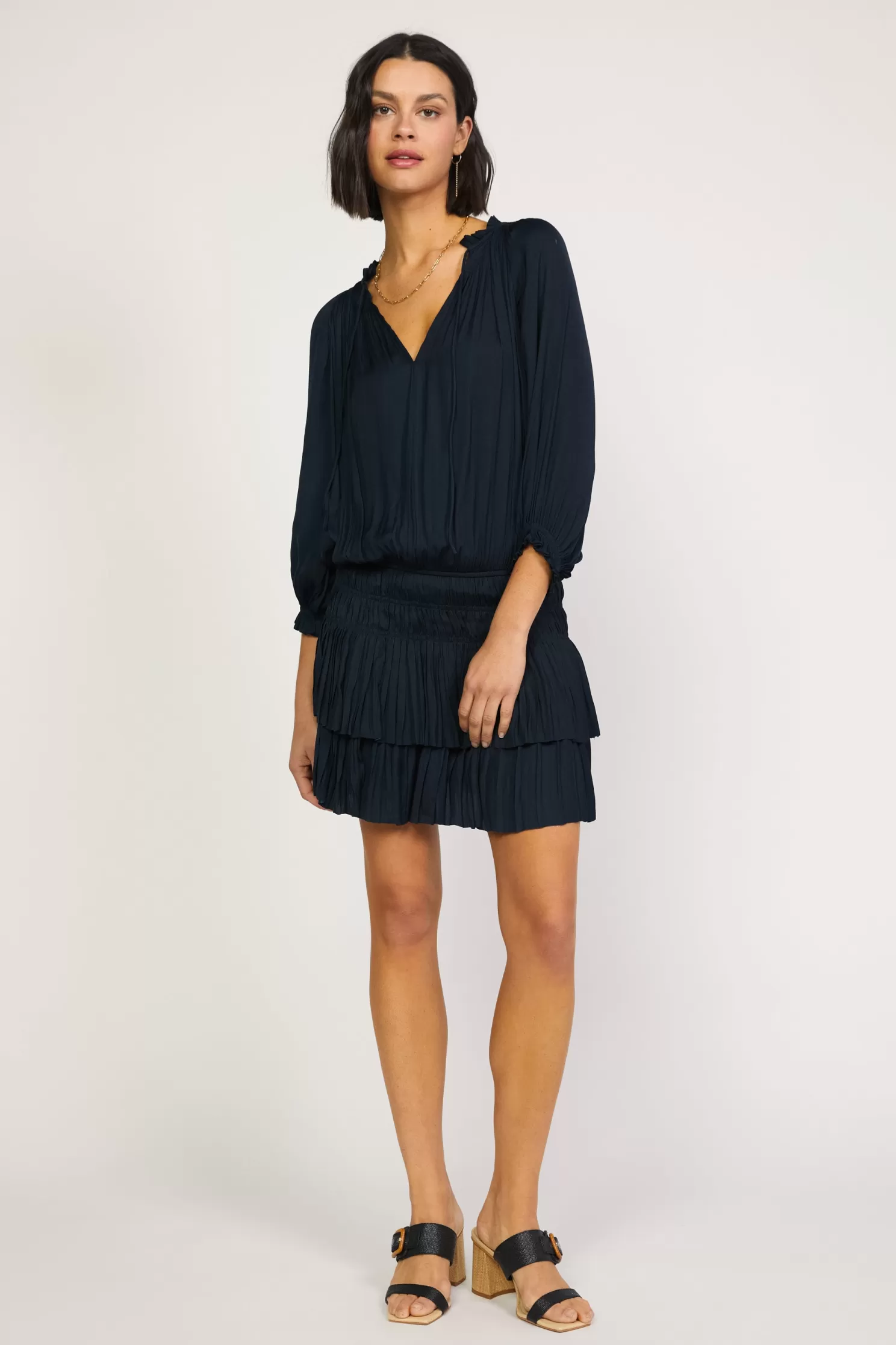 Shop Aurelie Pleated Mini Dress Mini Dresses