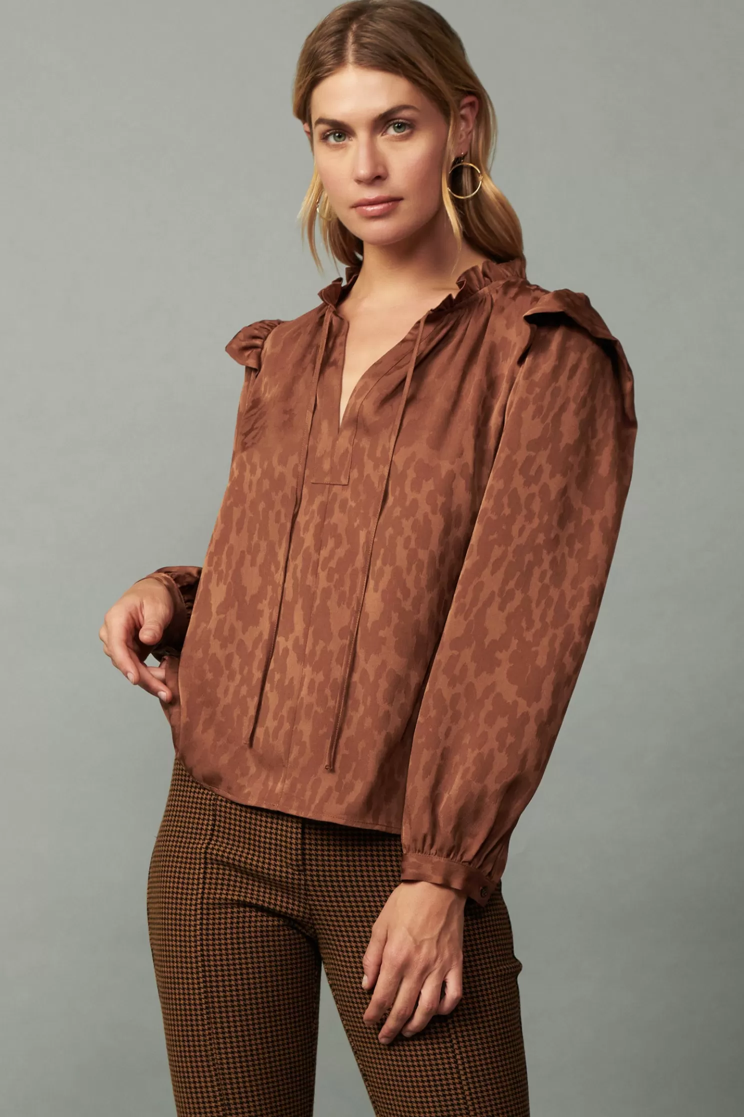 Store Autumn Puff Sleeve Blouse Blouses | Long Sleeve Tops