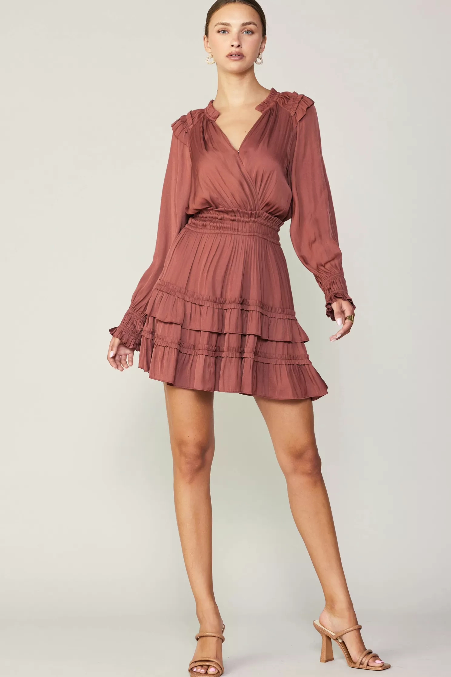 Discount Autumn Ruffled Mini Dress Mini Dresses