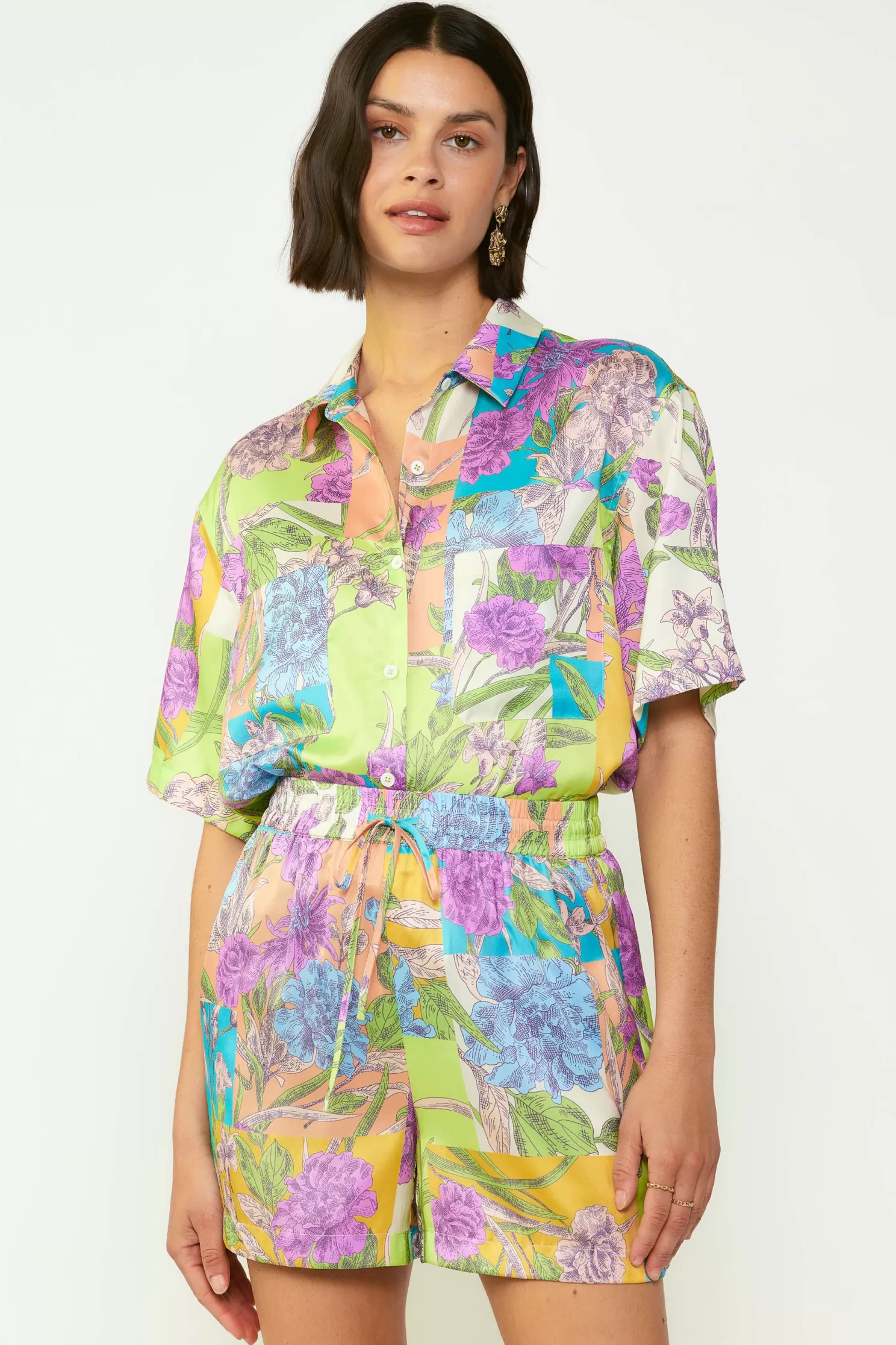 Best Botanical Color Block Shirt Blouses | Sets