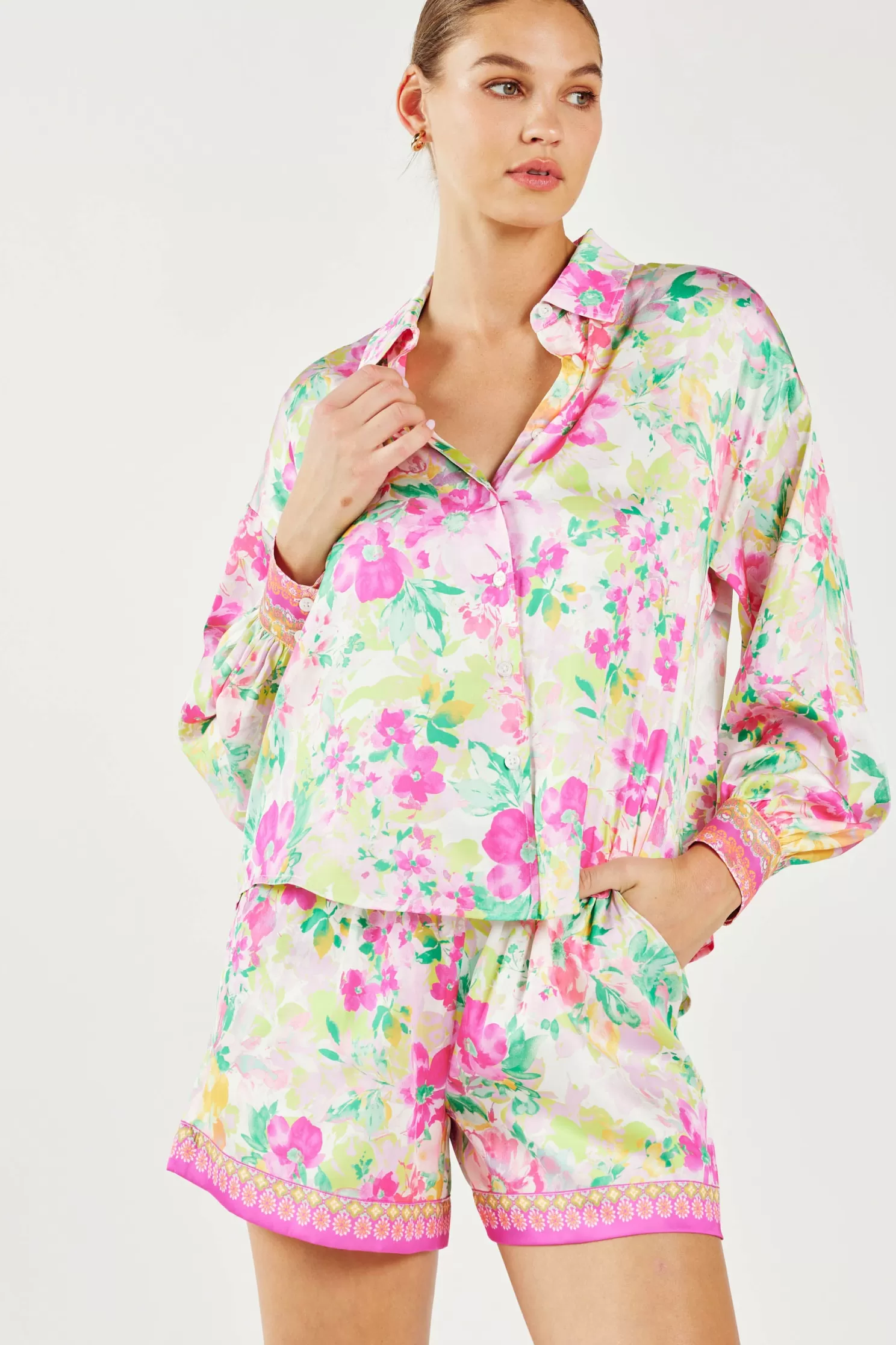 Flash Sale Botanical Watercolor Blouse Blouses | Sets