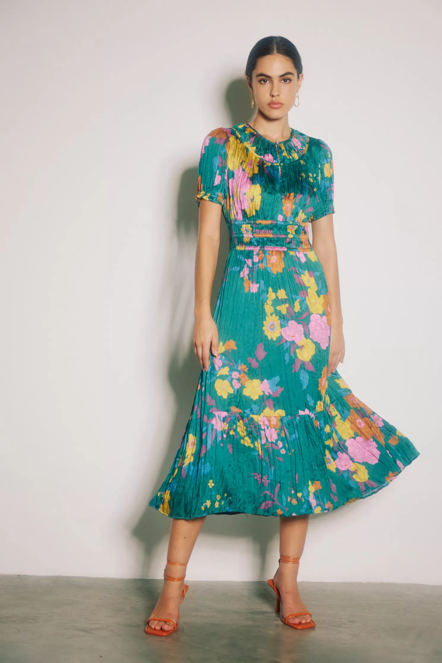 Clearance Brooklyn Floral Midi Dress Midi Dresses