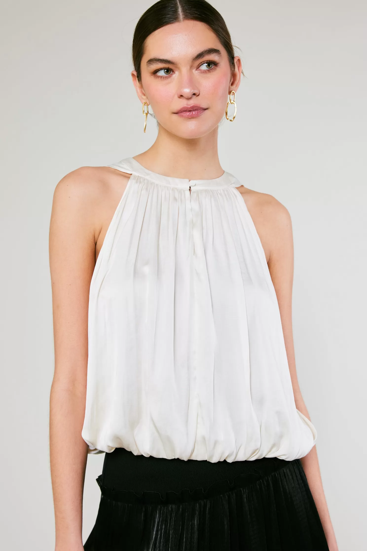 Outlet Bubble Hem Blouse Blouses | Sleeveless Tops