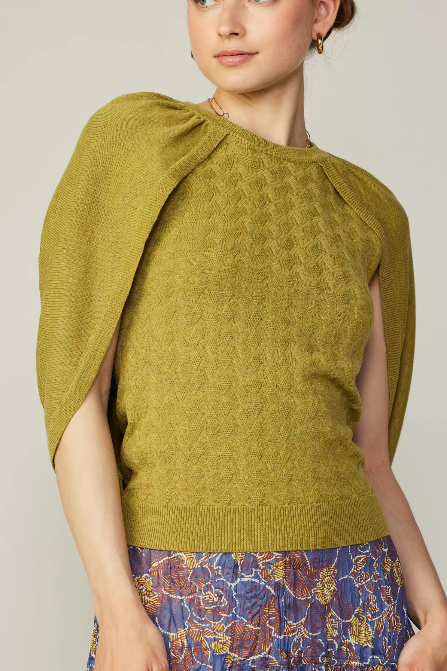 Sale Cape Layered Sweater Top Sweaters | Knitwear