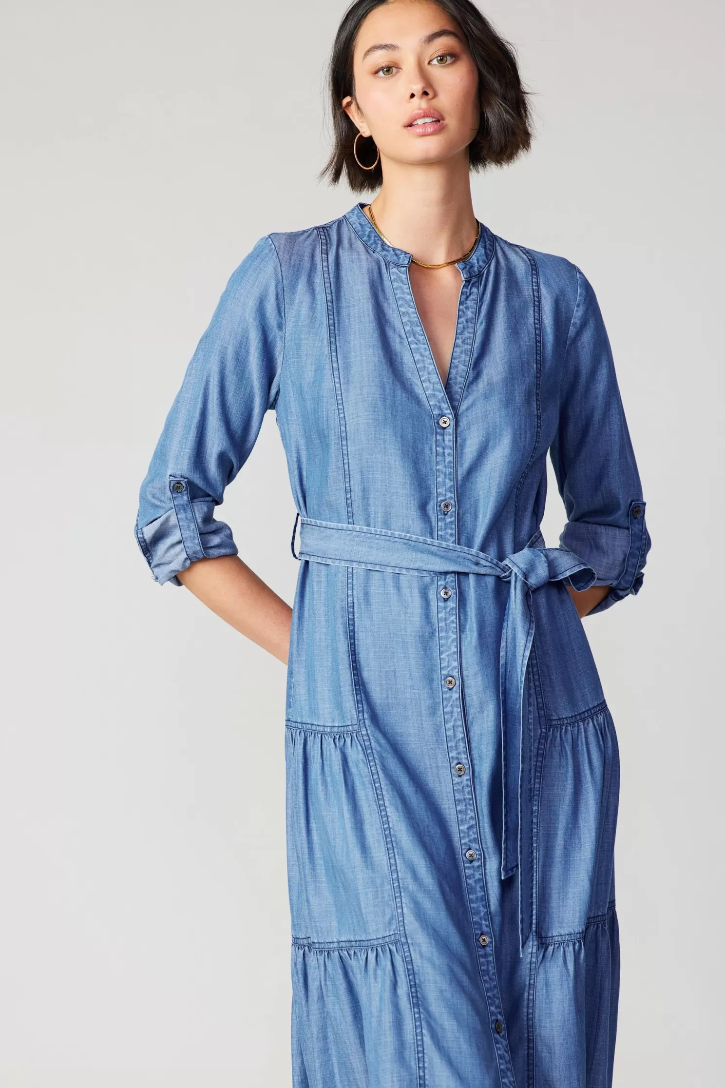 Best Sale Buttondown Dress Midi Dresses