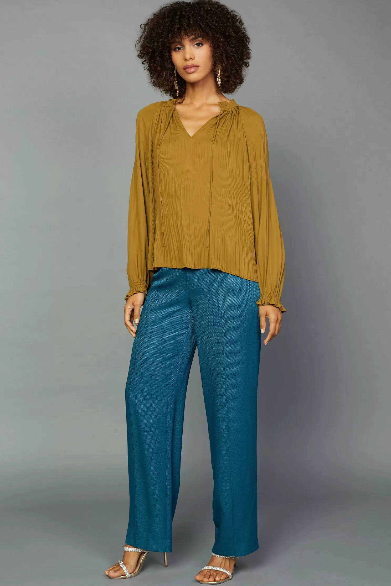 Discount Charlotte Pleated Blouse Blouses | Long Sleeve Tops