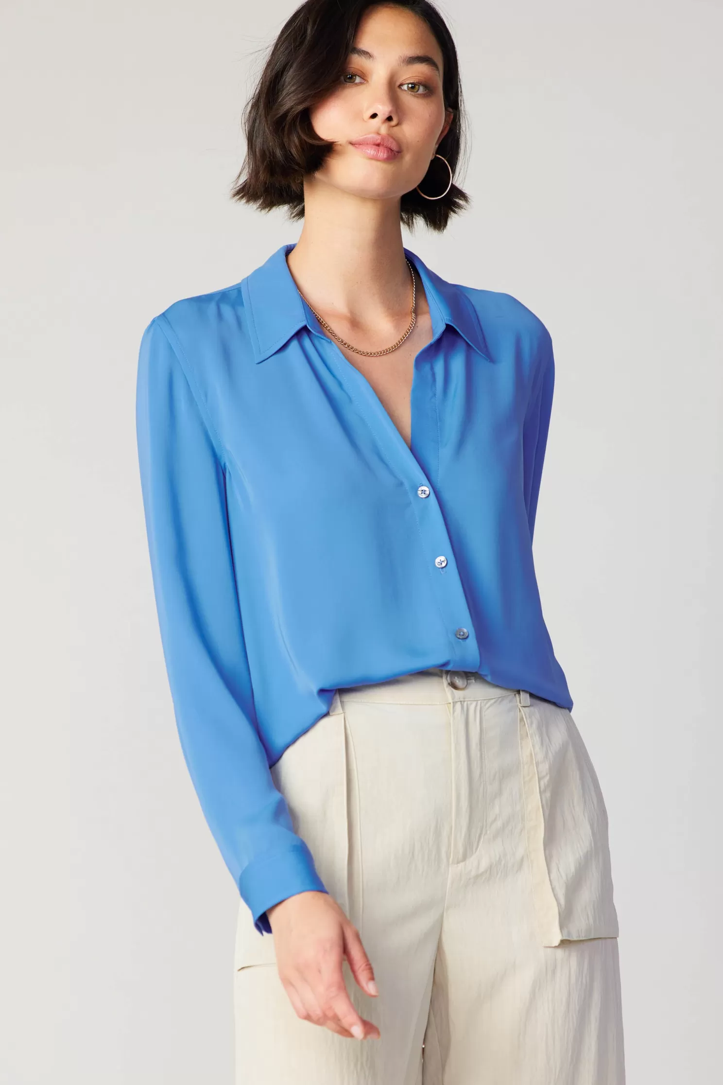 Cheap Collared Buttondown Shirt Blouses | Long Sleeve Tops