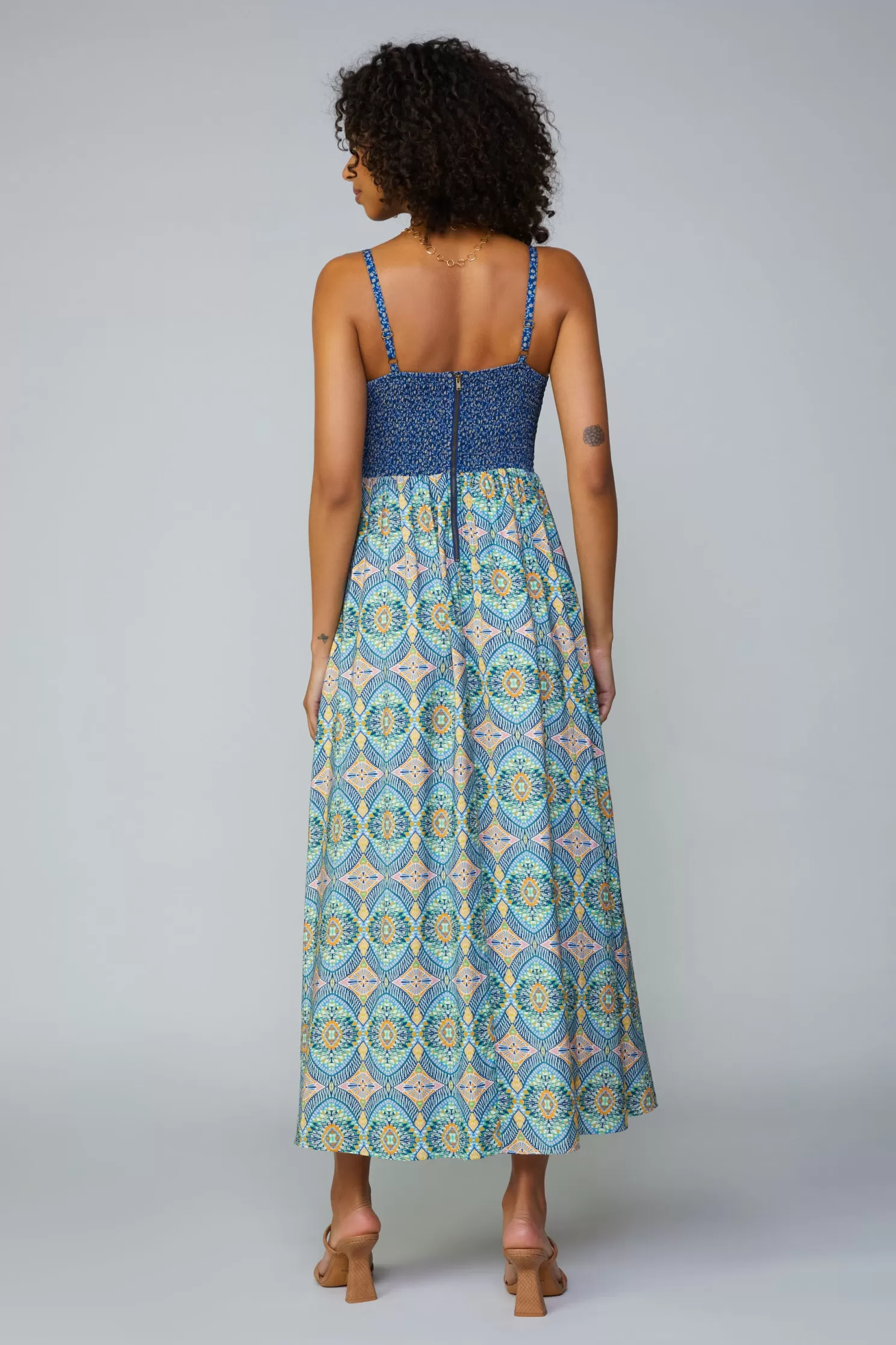 Outlet Contrast Quilted Maxi Dress Maxi Dresses