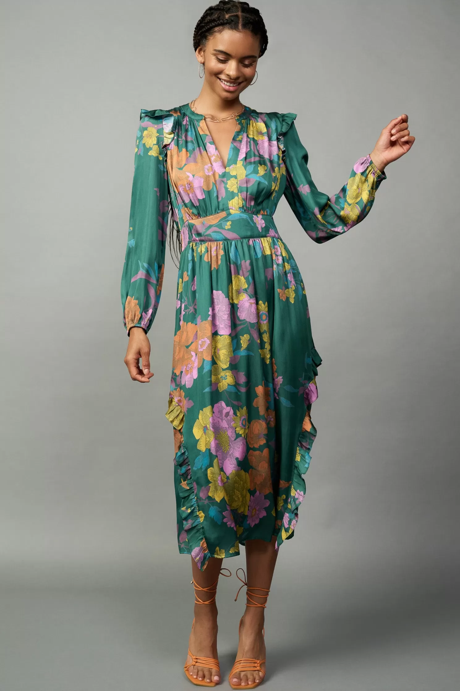 Discount Emmaline Botanical Midi Dress Midi Dresses