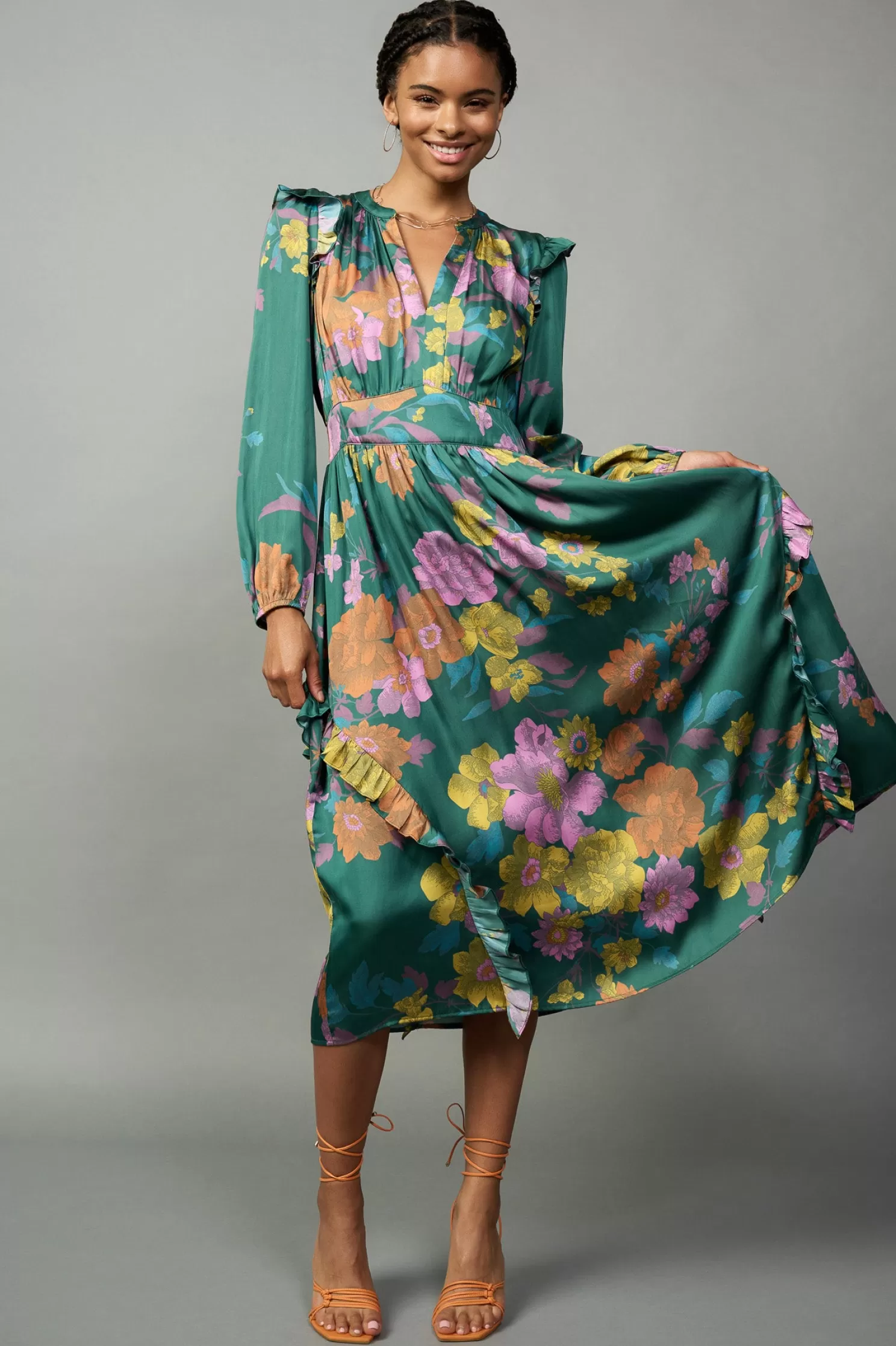 Discount Emmaline Botanical Midi Dress Midi Dresses