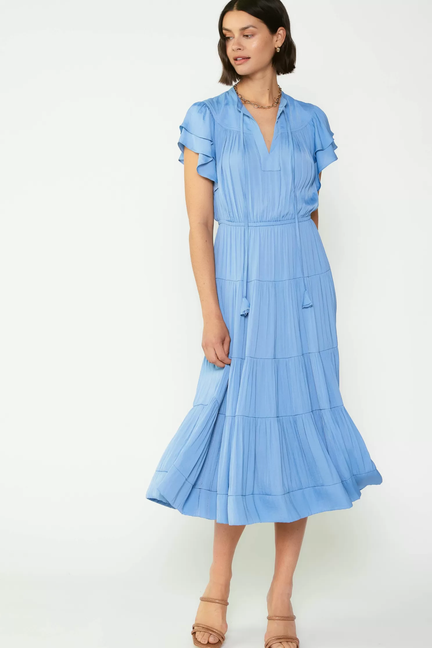 Online Everleigh Flutter Sleeve Midi Dress Midi Dresses