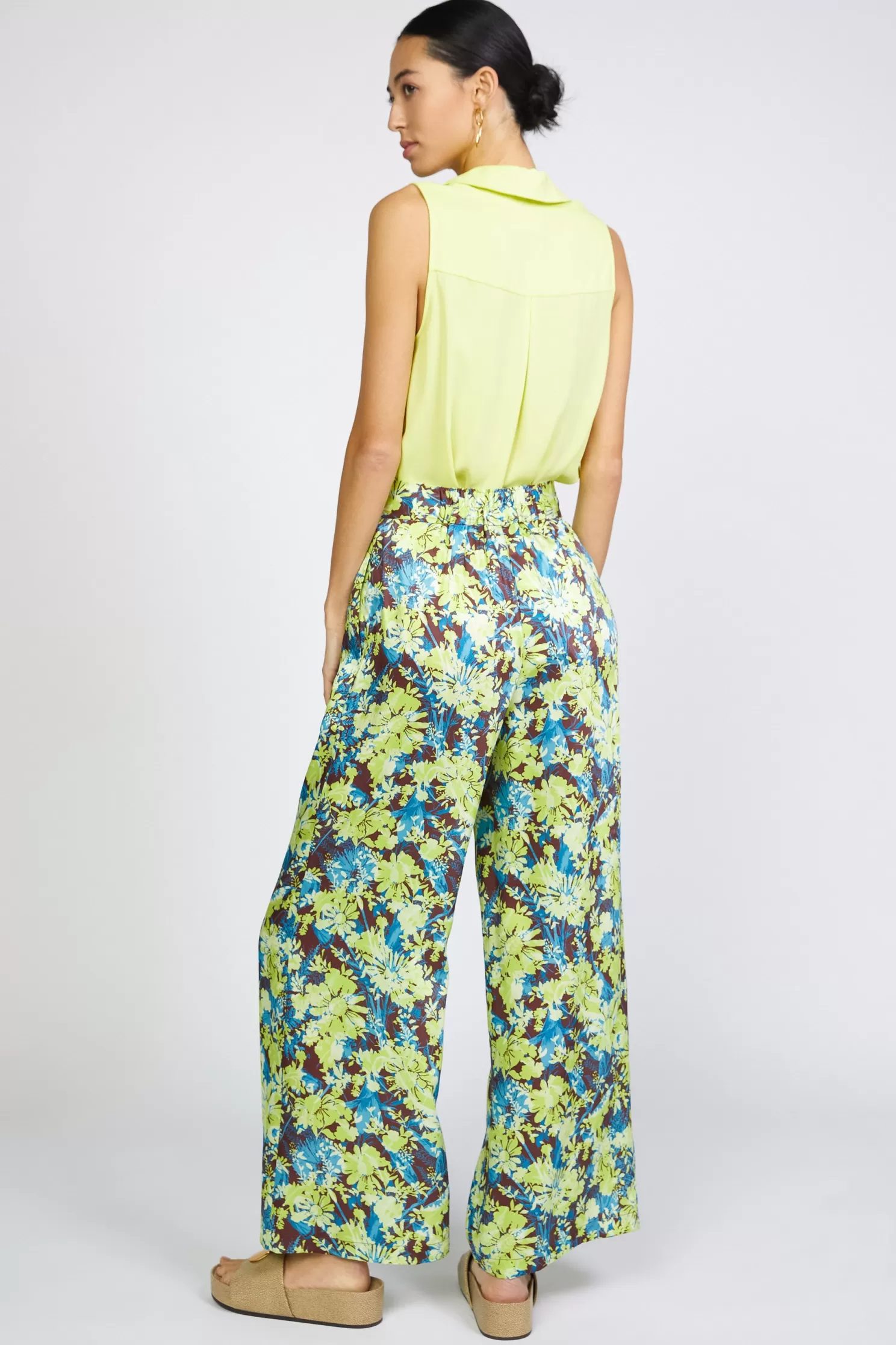 Fashion Floral Print Wide Pants BOTTOMS | Pants