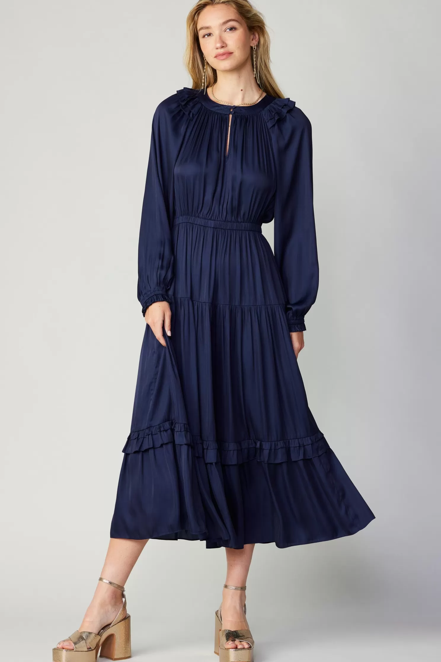 Best Hera Ruffled Midi Dress Midi Dresses