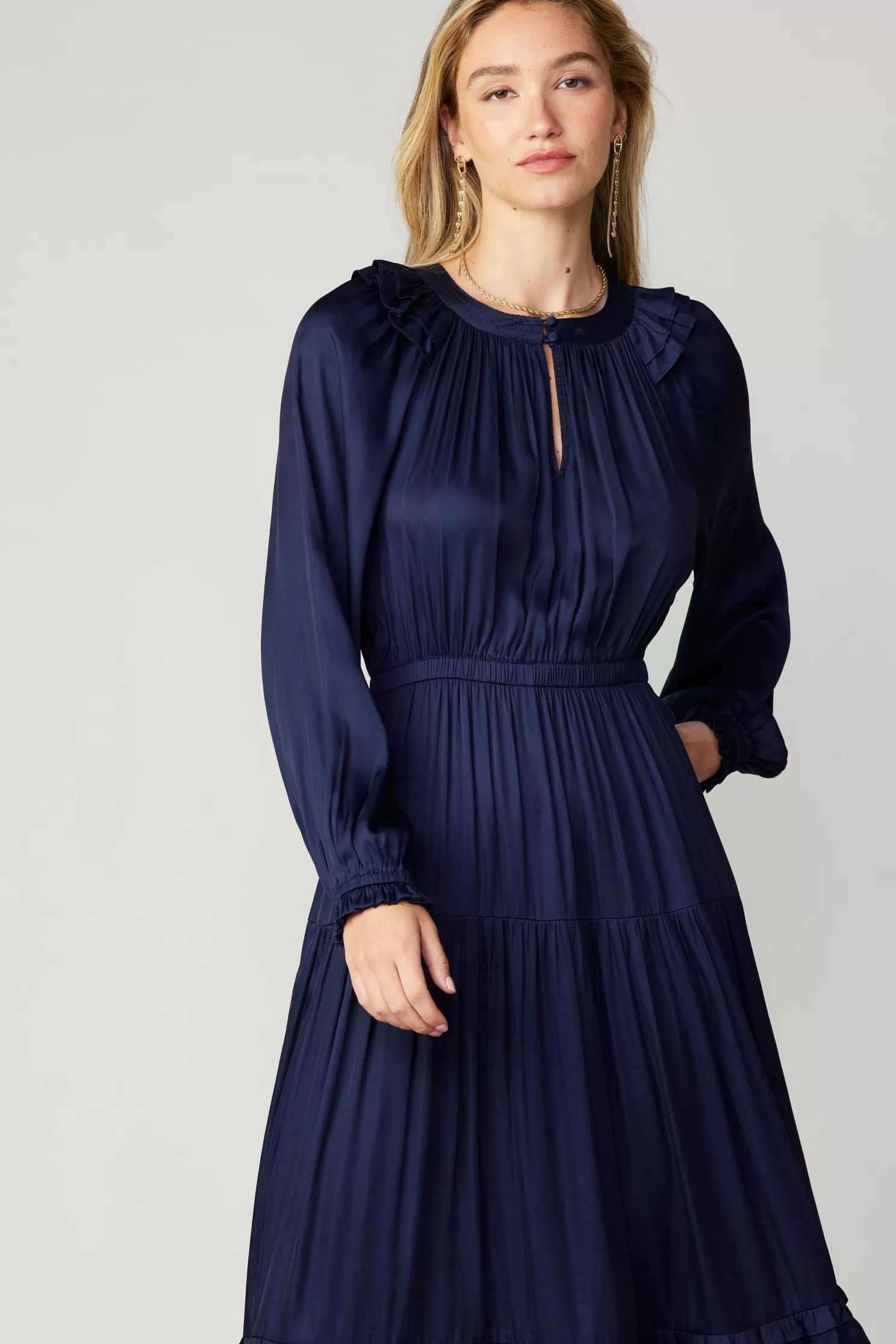 Best Hera Ruffled Midi Dress Midi Dresses