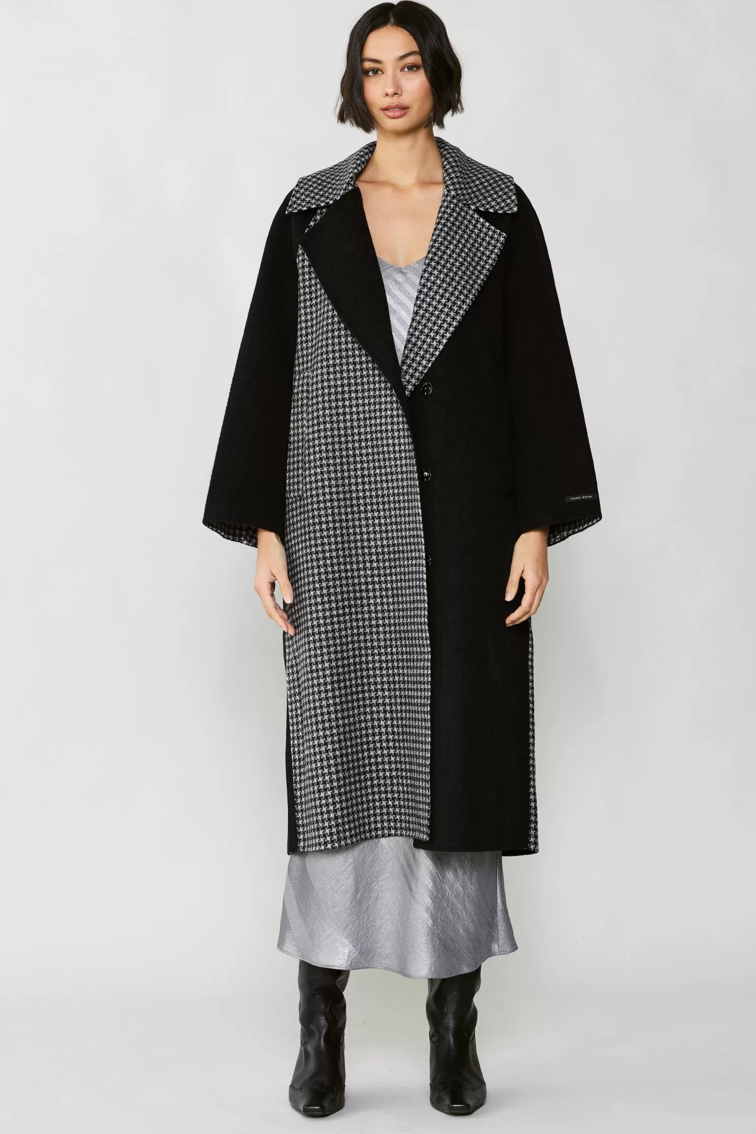 Sale Houndstooth Oversized Wool Coat Outerwear | Coats & Jackets