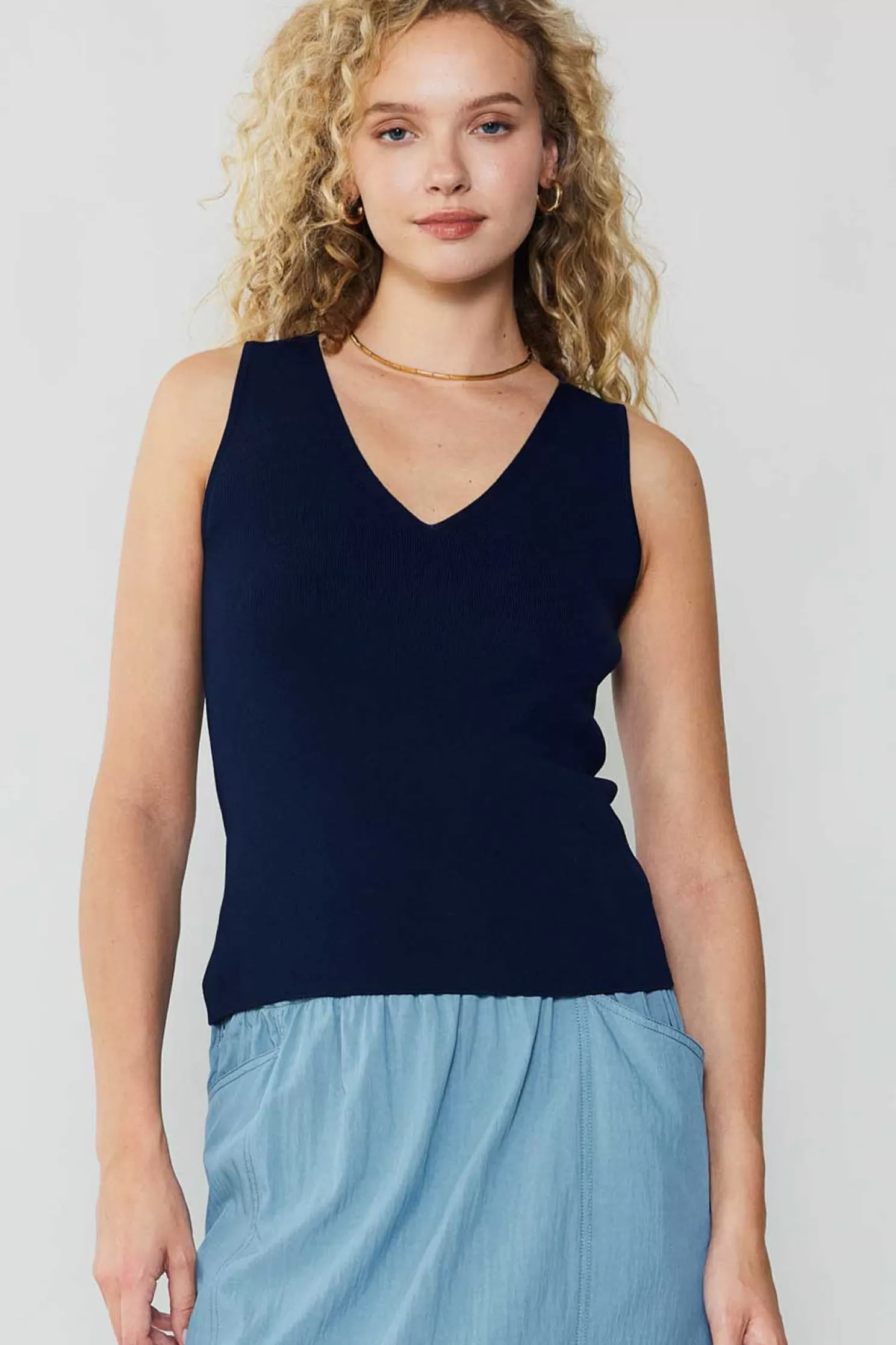 New Knit Tank Top Sleeveless Tops | Knitwear