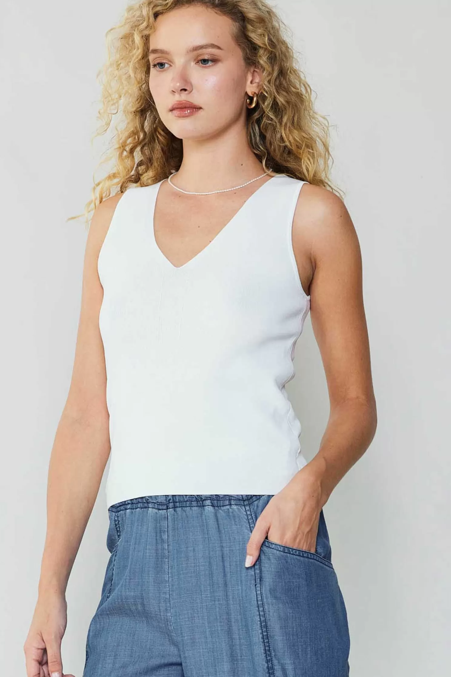 Store Knit Tank Top Blouses | Sleeveless Tops