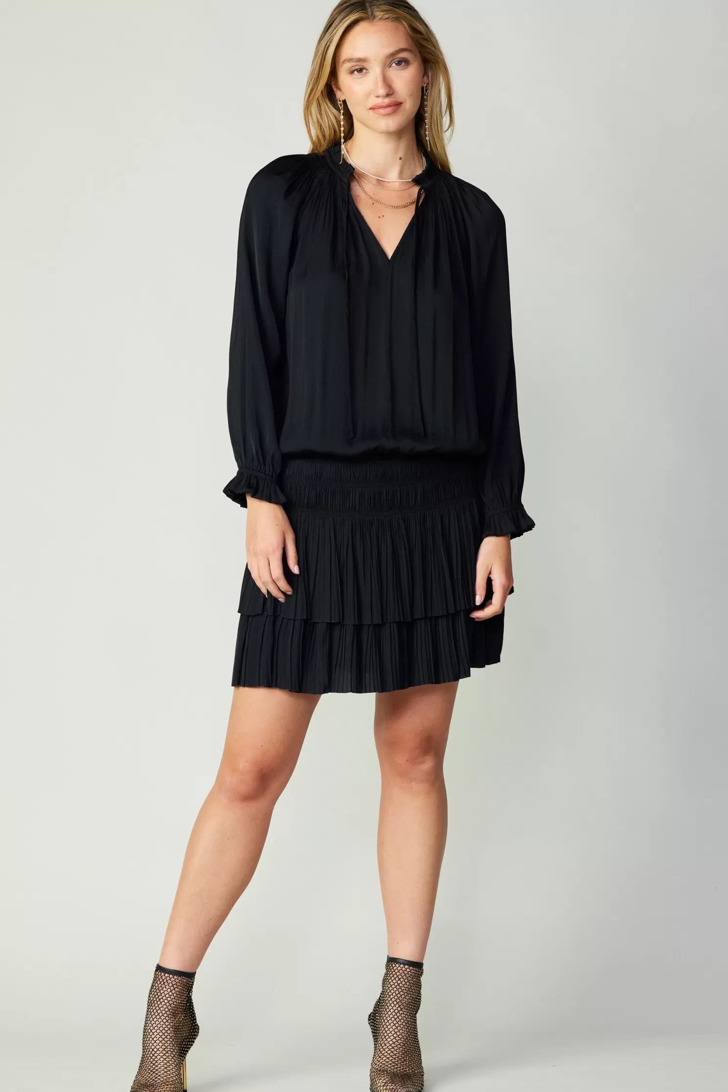 Fashion Laurel Pleated Mini Dress Mini Dresses