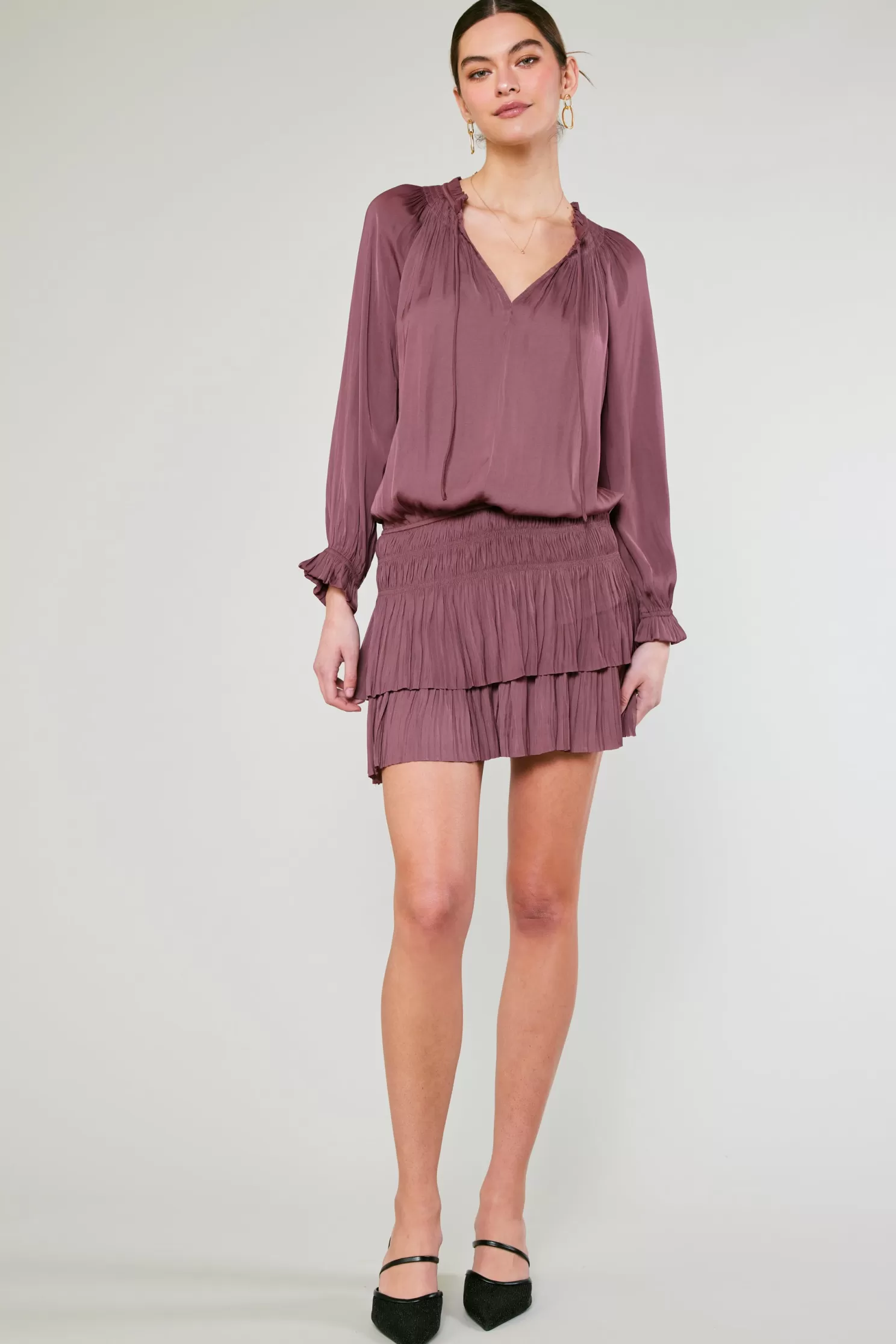 Store Laurel Pleated Mini Dress Mini Dresses