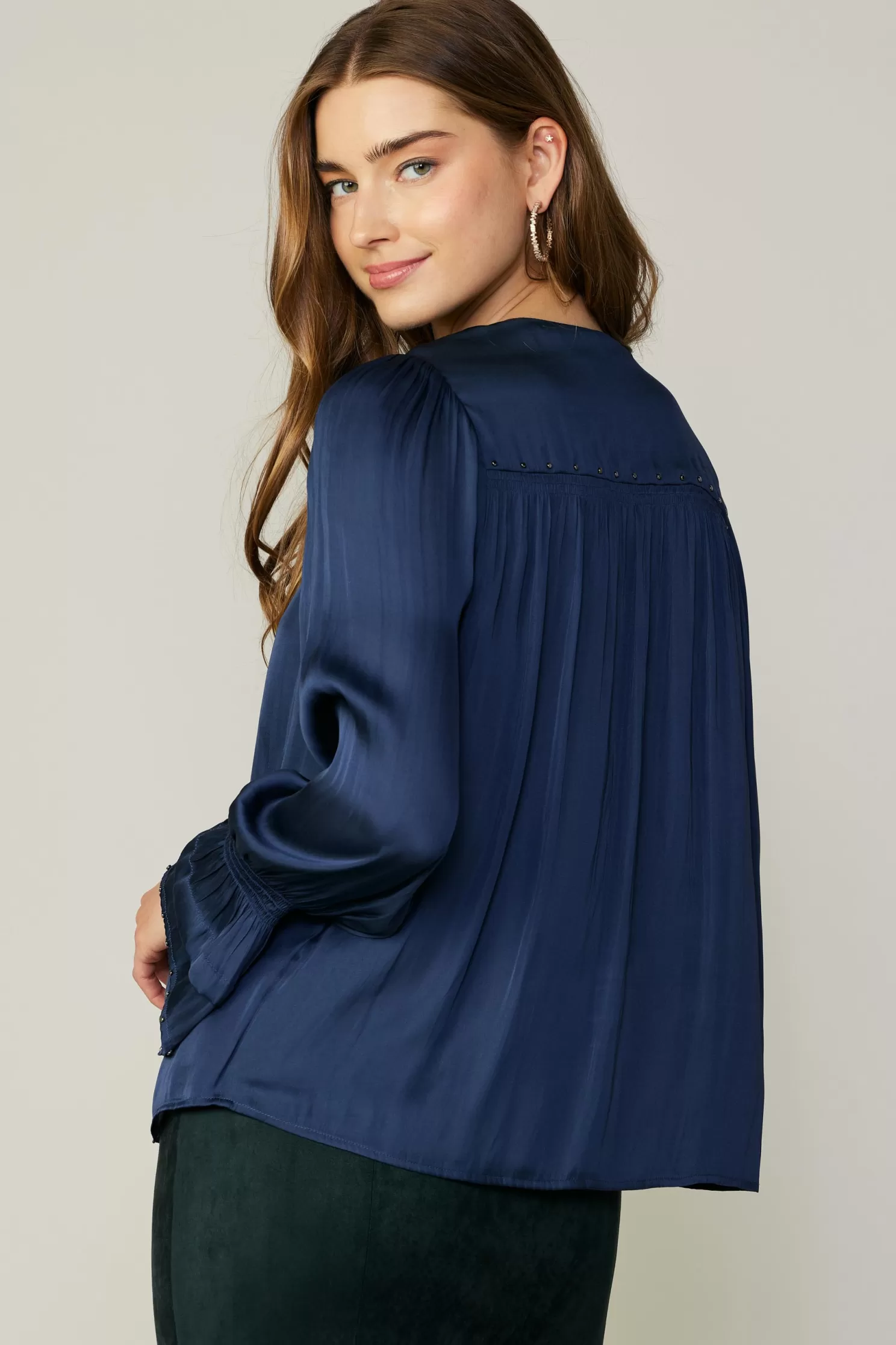 Discount Layered Cuff Blouse Blouses | Long Sleeve Tops