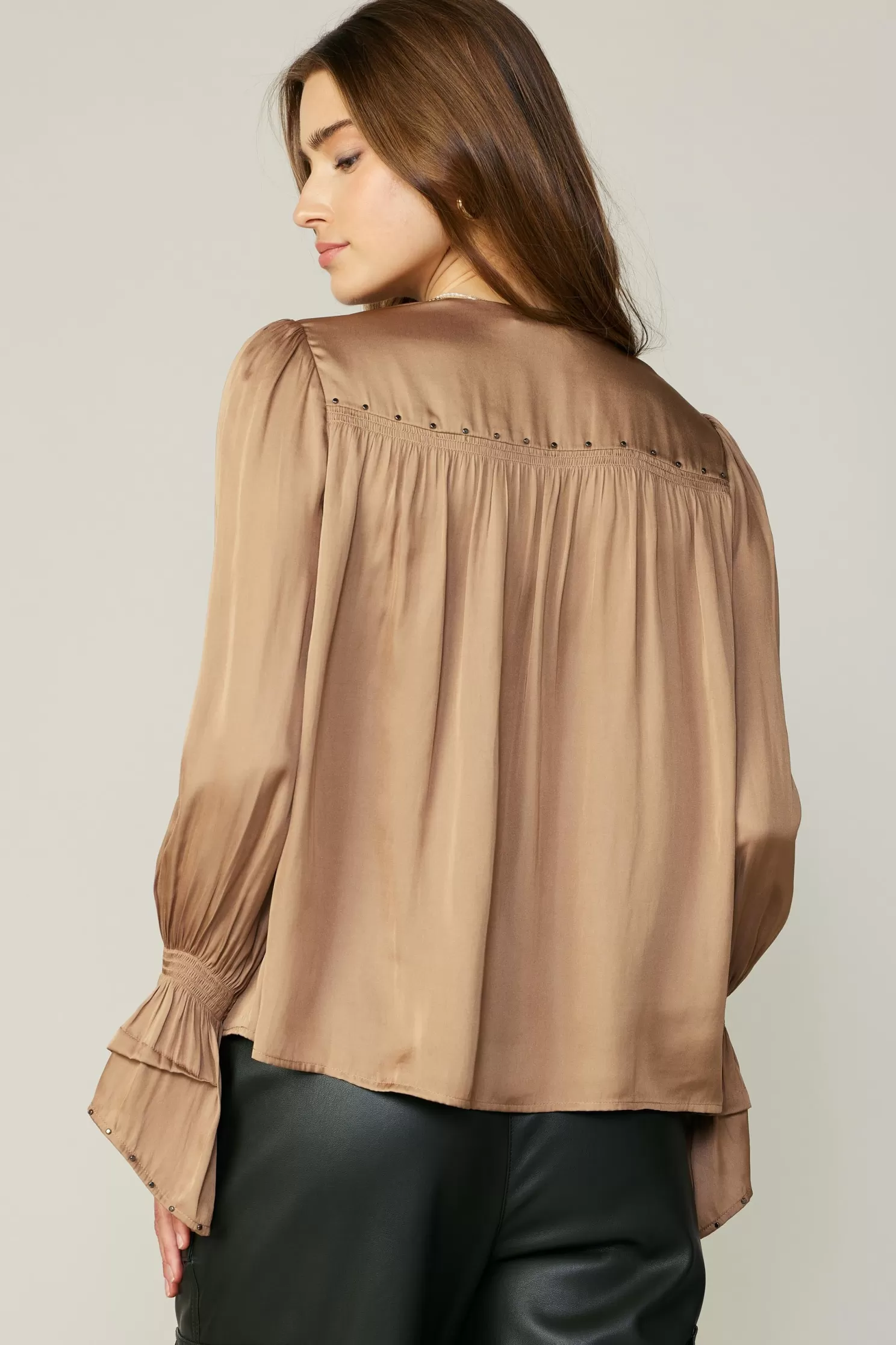 Best Layered Cuff Blouse Blouses | Long Sleeve Tops