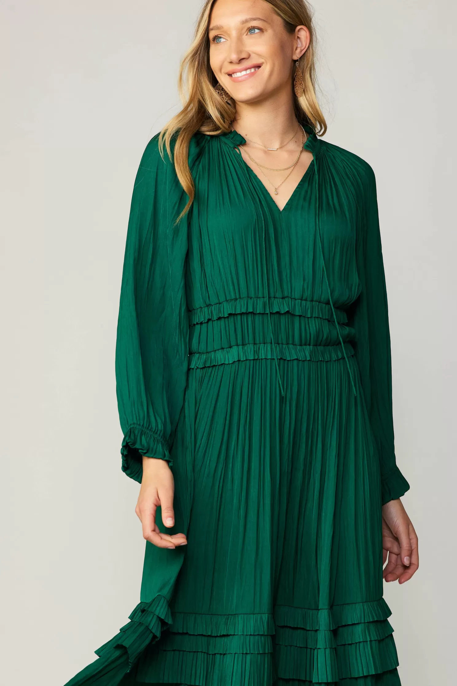 New Leia Pleated Midi Dress