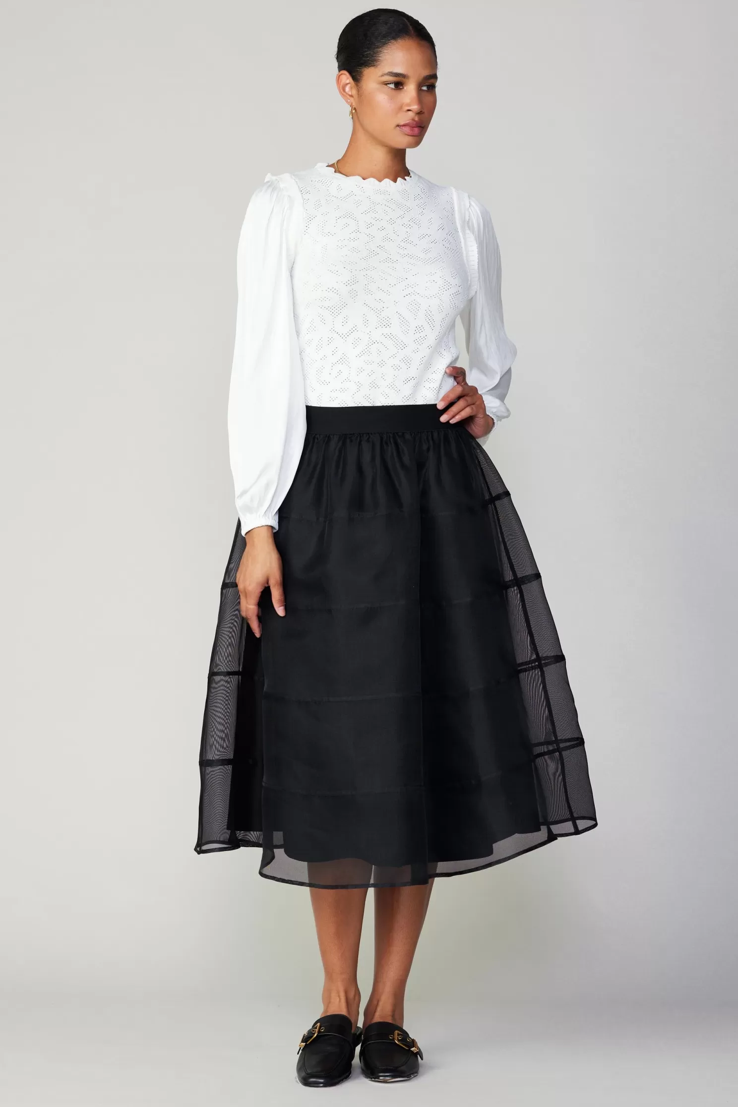 Outlet Lined Organza Skirt BOTTOMS | Skirts