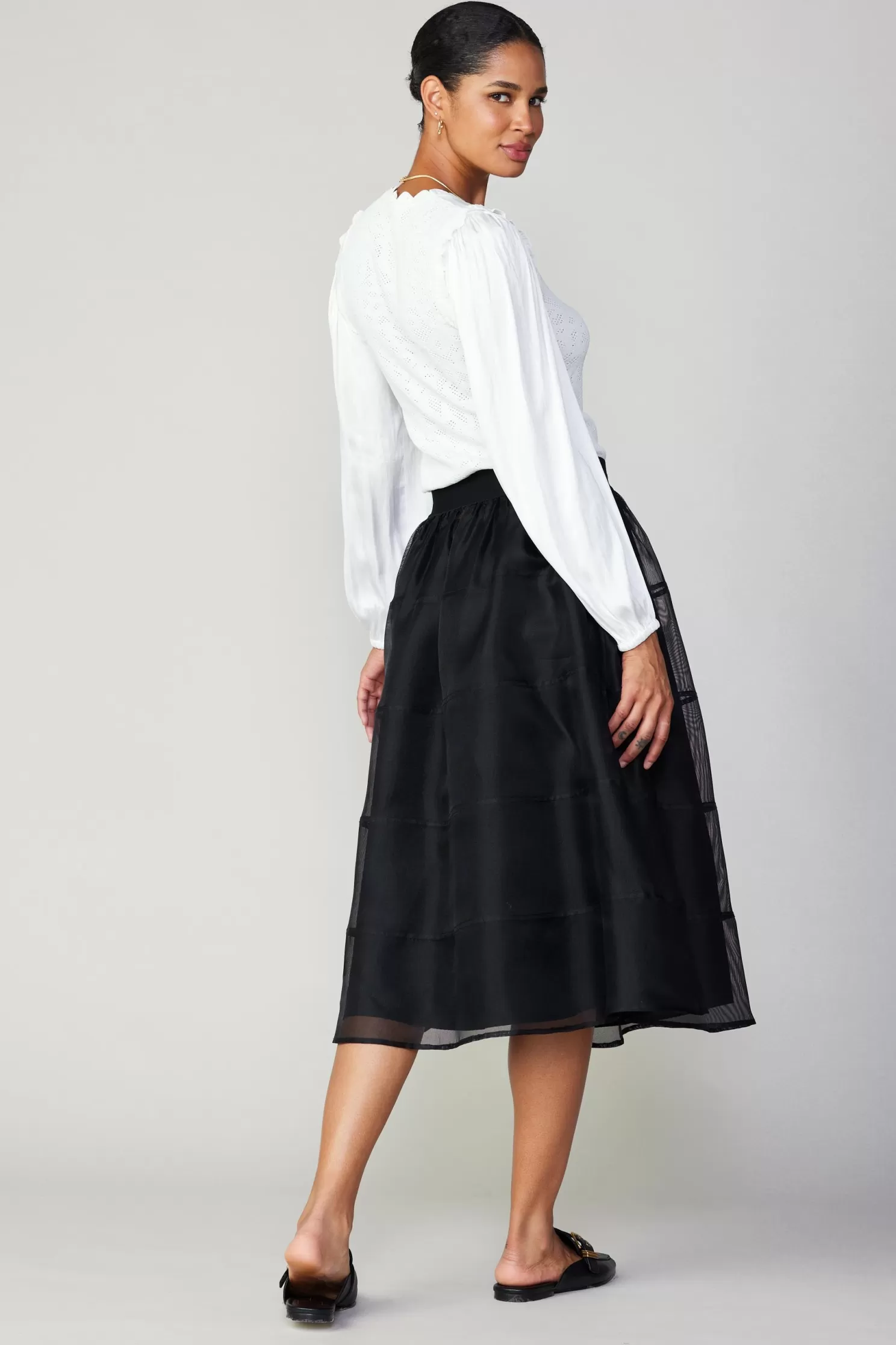 Outlet Lined Organza Skirt BOTTOMS | Skirts