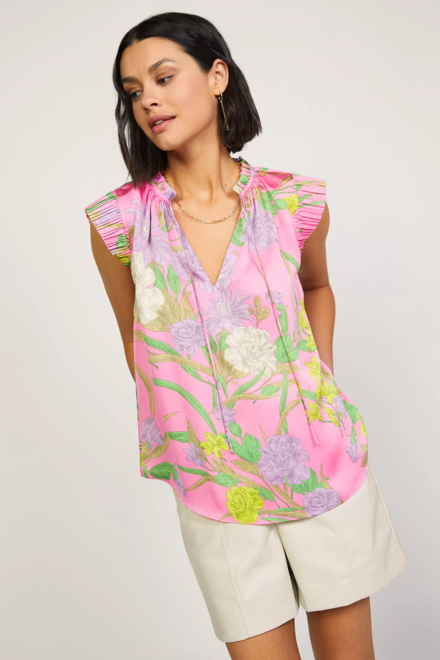 Flash Sale Margot Botanical Motif Blouse Blouses