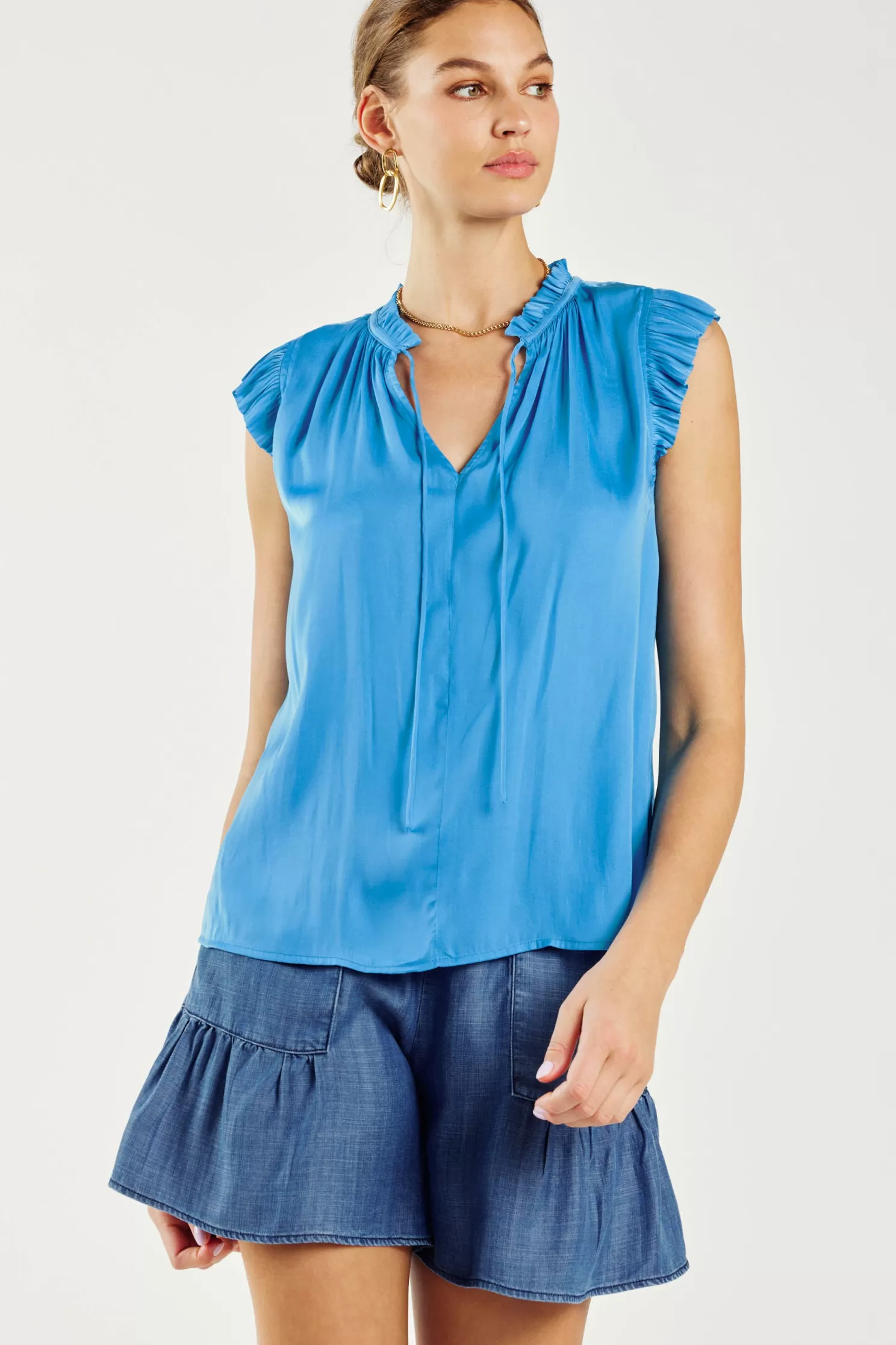 Shop Margot Pleated Sleeve Blouse Blouses