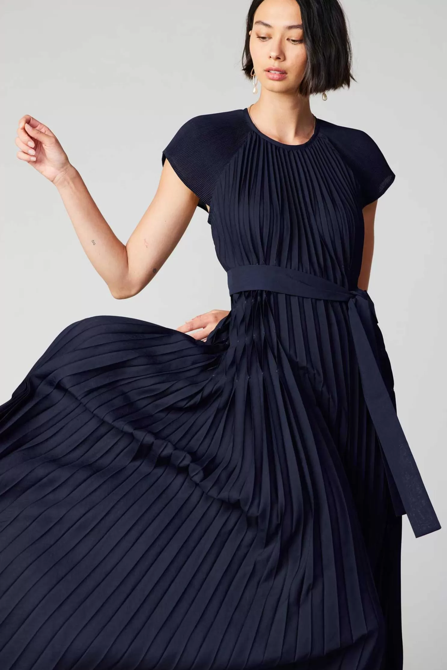 Hot Mona Pleated Maxi Dress Maxi Dresses