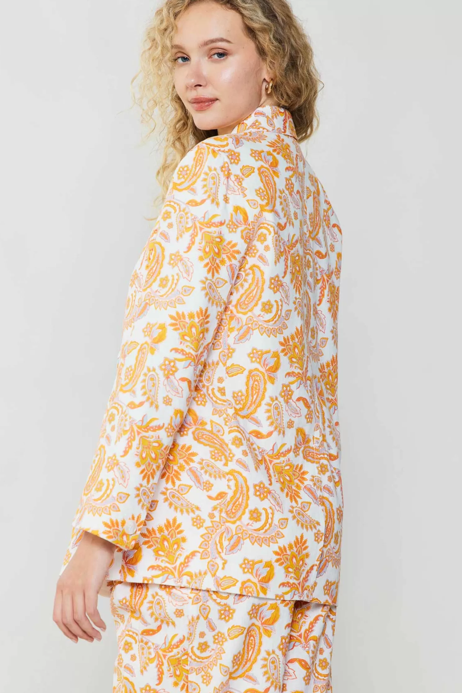 Cheap Paisley Printed Oversized Jacket Outerwear