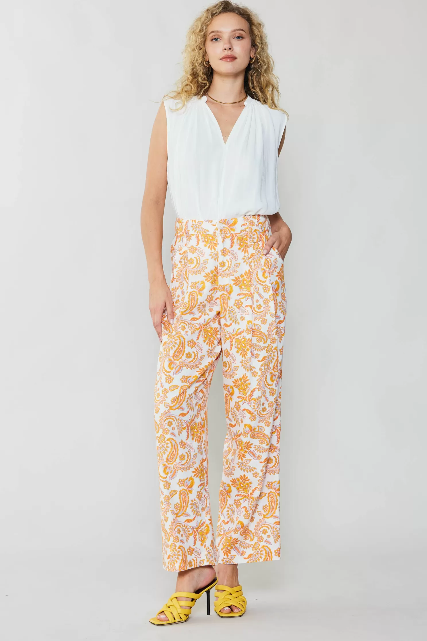 Store Paisley Printed Wide Pants BOTTOMS | Pants