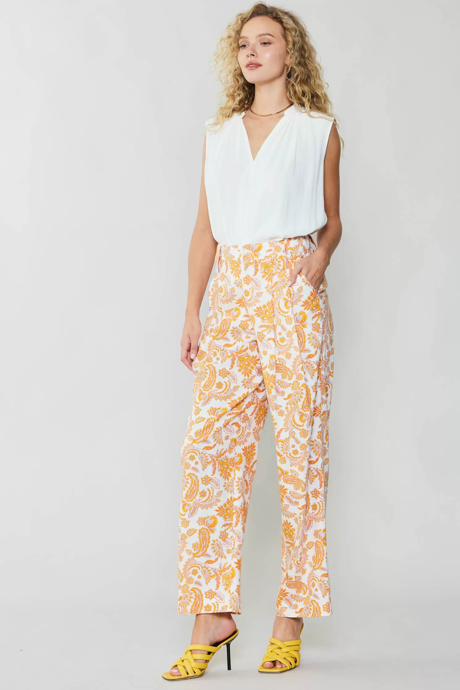 Store Paisley Printed Wide Pants BOTTOMS | Pants