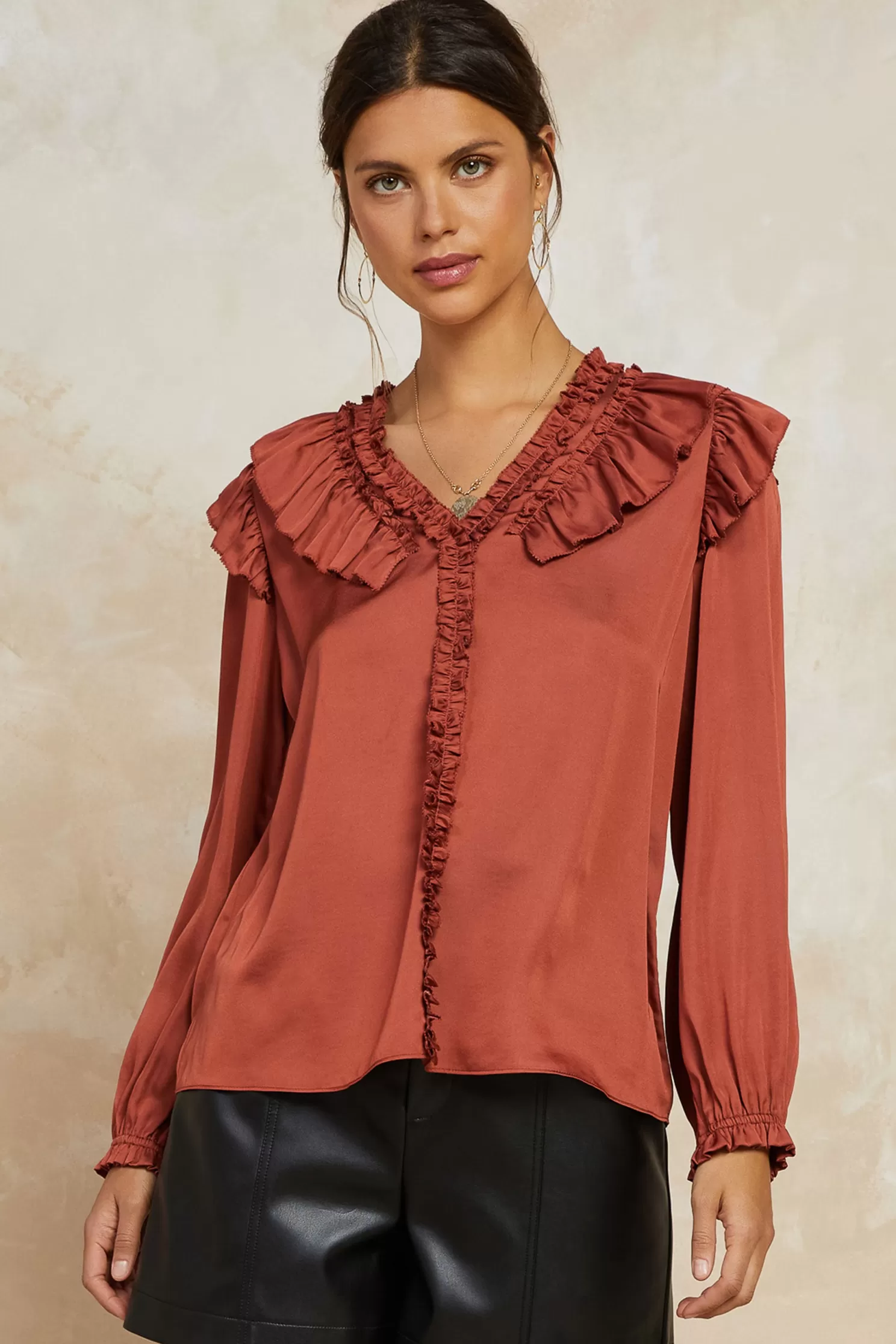 Cheap Picot Stitch Blouse Blouses | Long Sleeve Tops