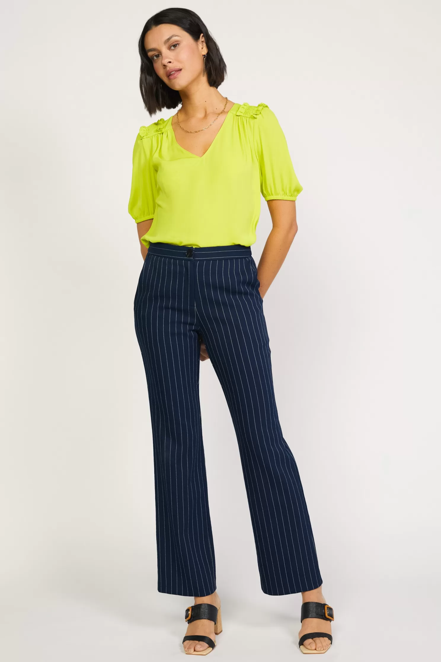 Best Sale Pinstriped Bootcut Pant BOTTOMS | Pants