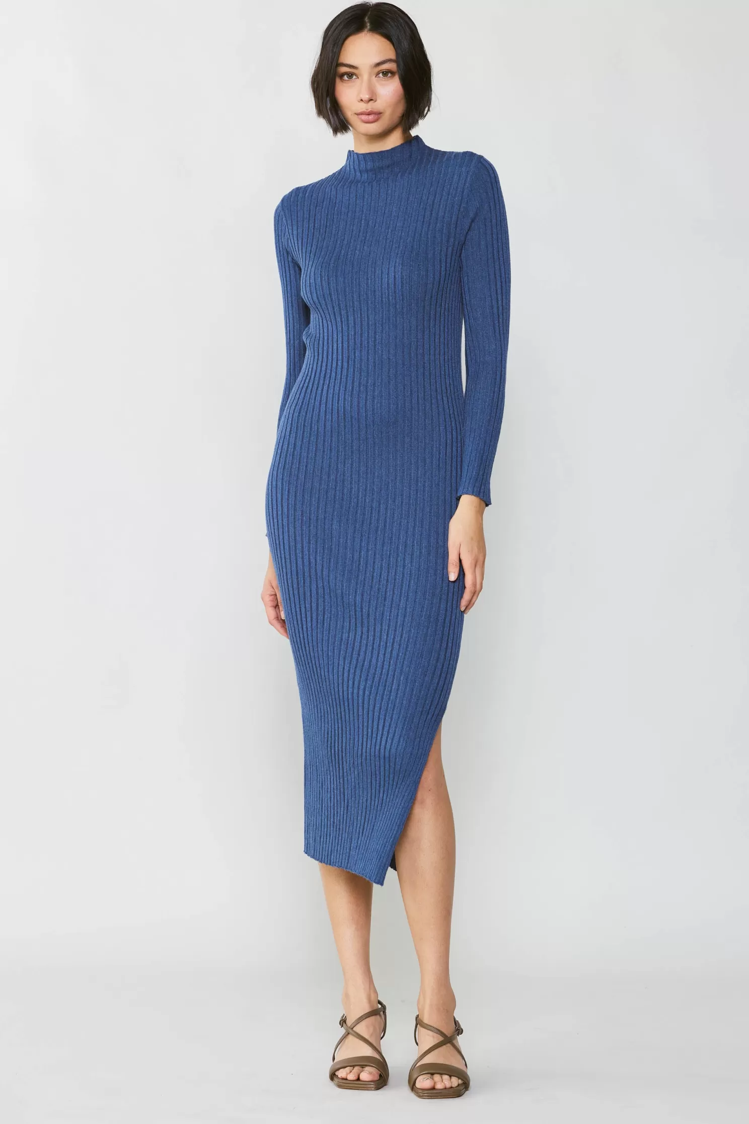 Cheap Ribbed Midi Sweater Dress Midi Dresses | Knitwear