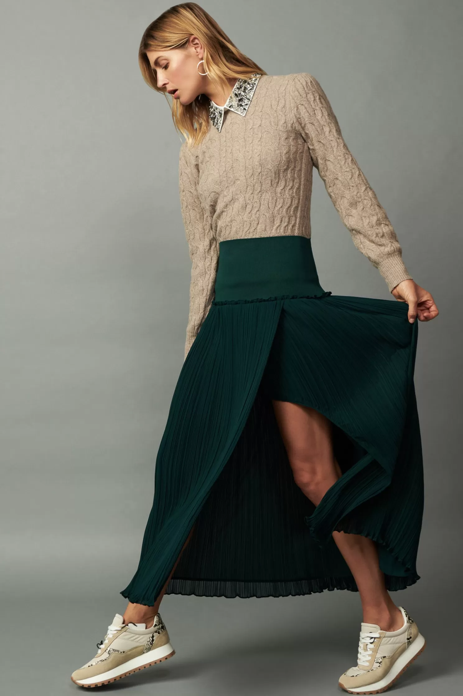 New Ribbed Waist Midi Skirt BOTTOMS | Skirts