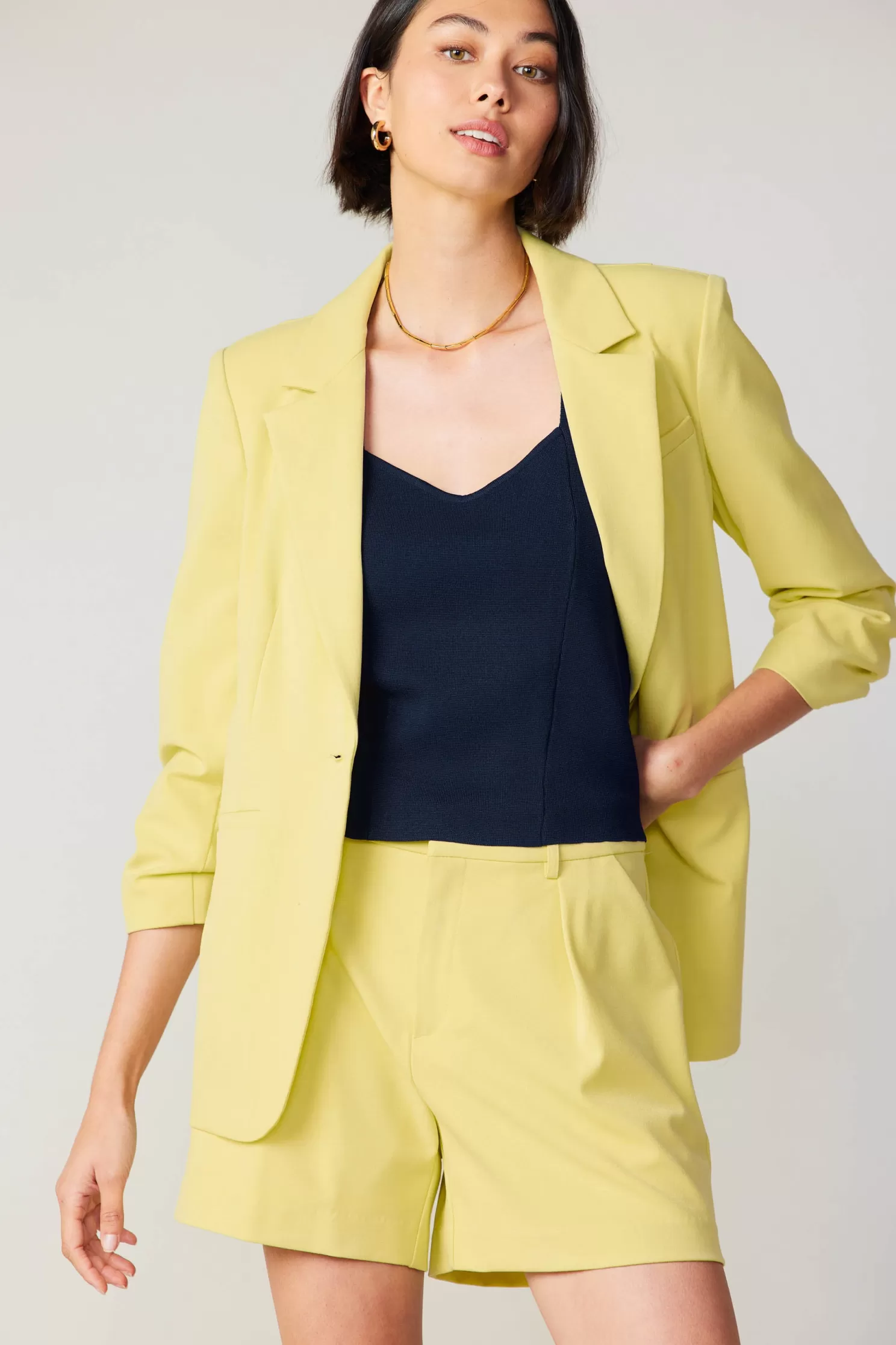 Flash Sale Ruched Sleeve Blazer Sets | Outerwear