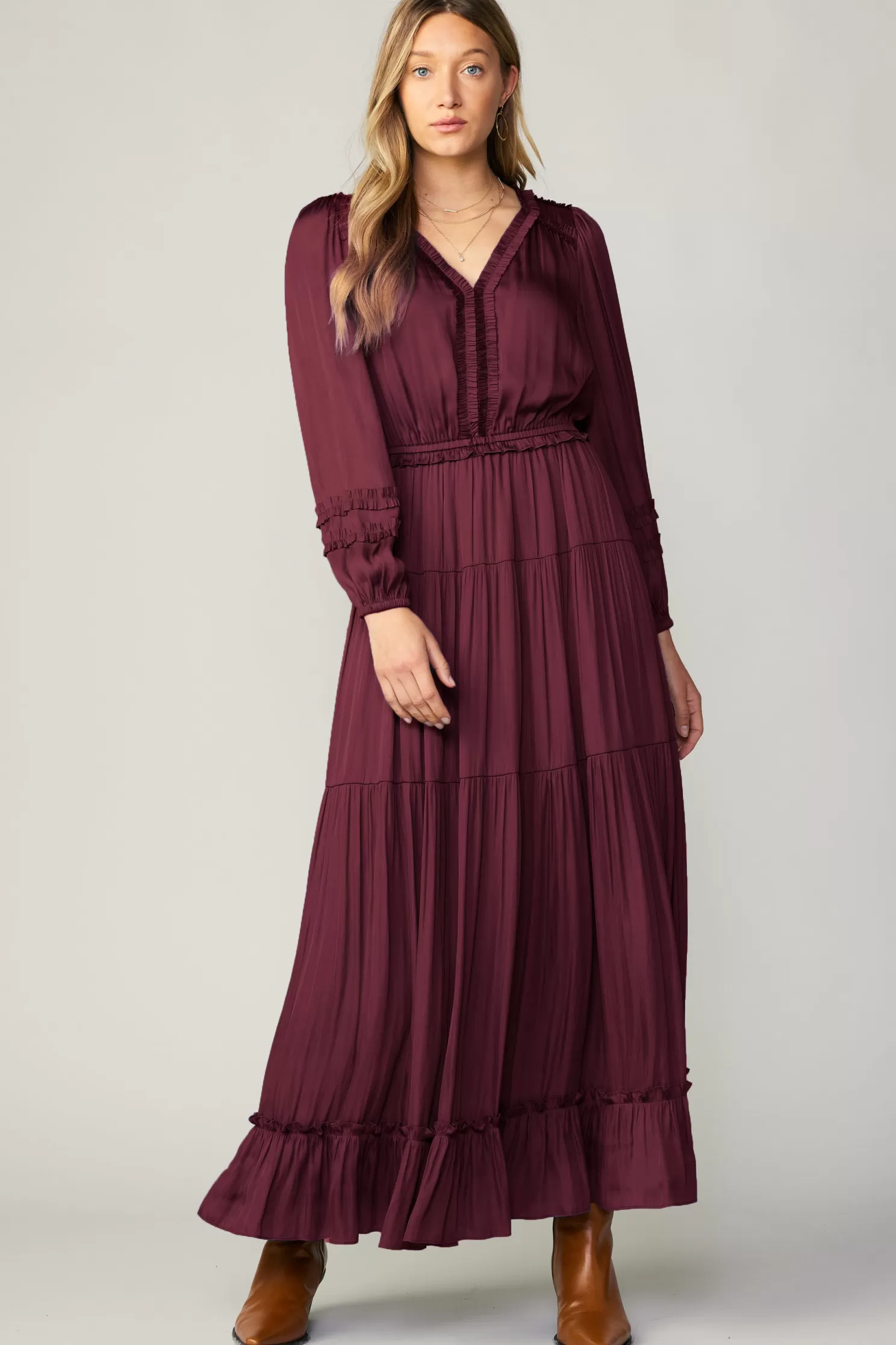 Hot Ruffle Trim Maxi Dress Maxi Dresses