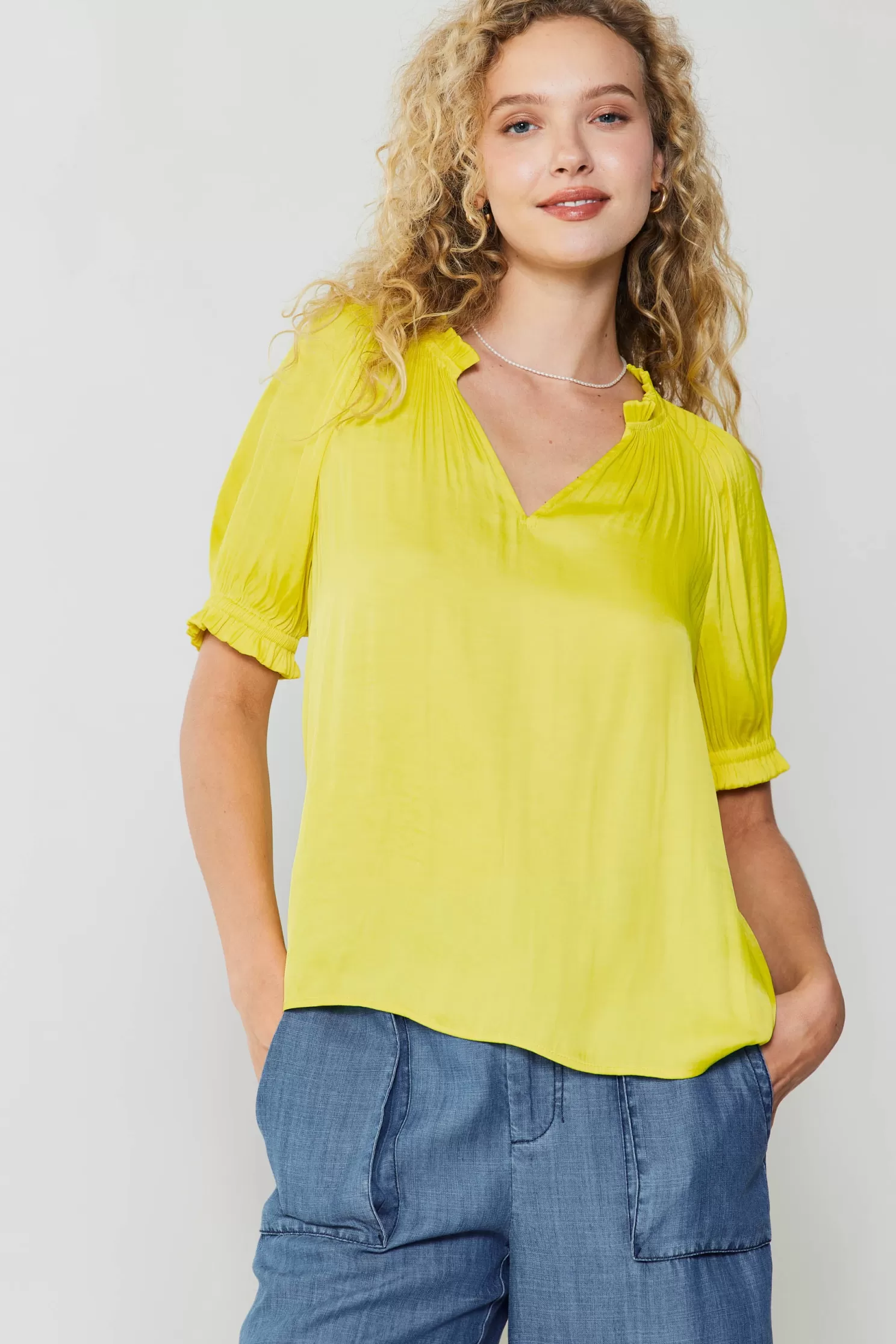 Best Ruffled Cuff Blouse Blouses | Short Sleeve Tops