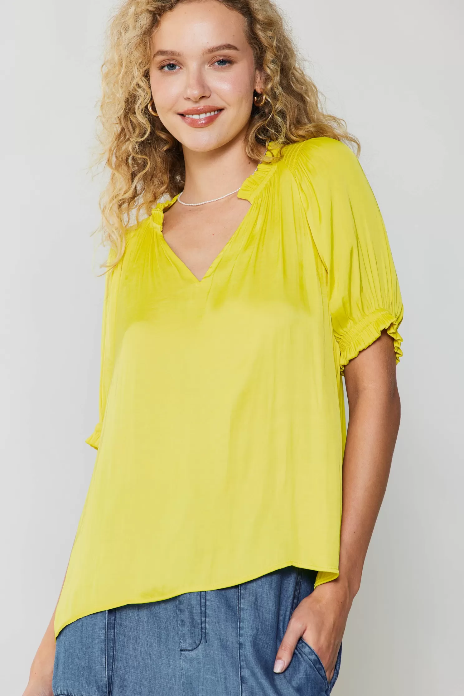 Best Ruffled Cuff Blouse Blouses | Short Sleeve Tops