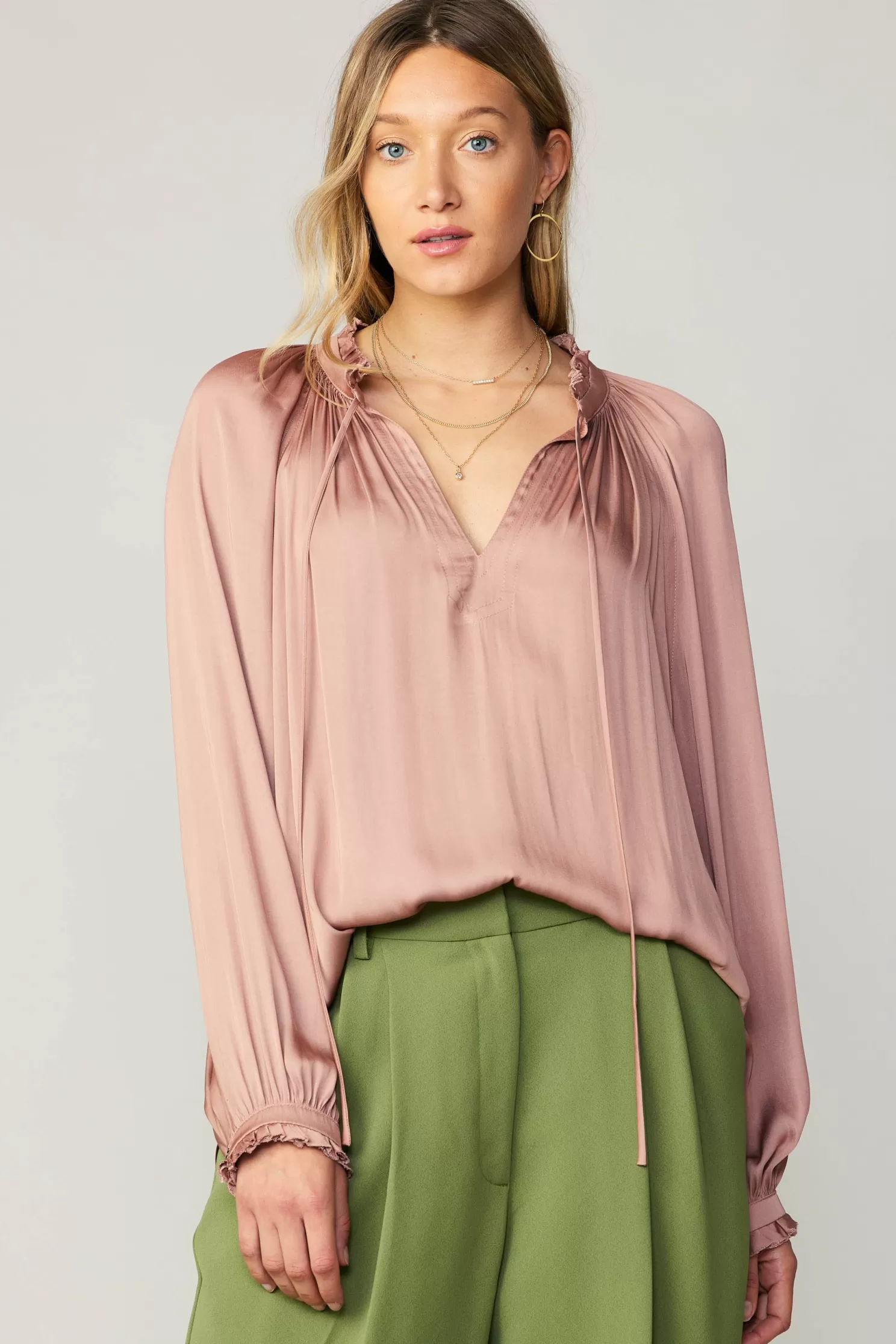 Online Ruffled Cuff Blouse Blouses | Long Sleeve Tops